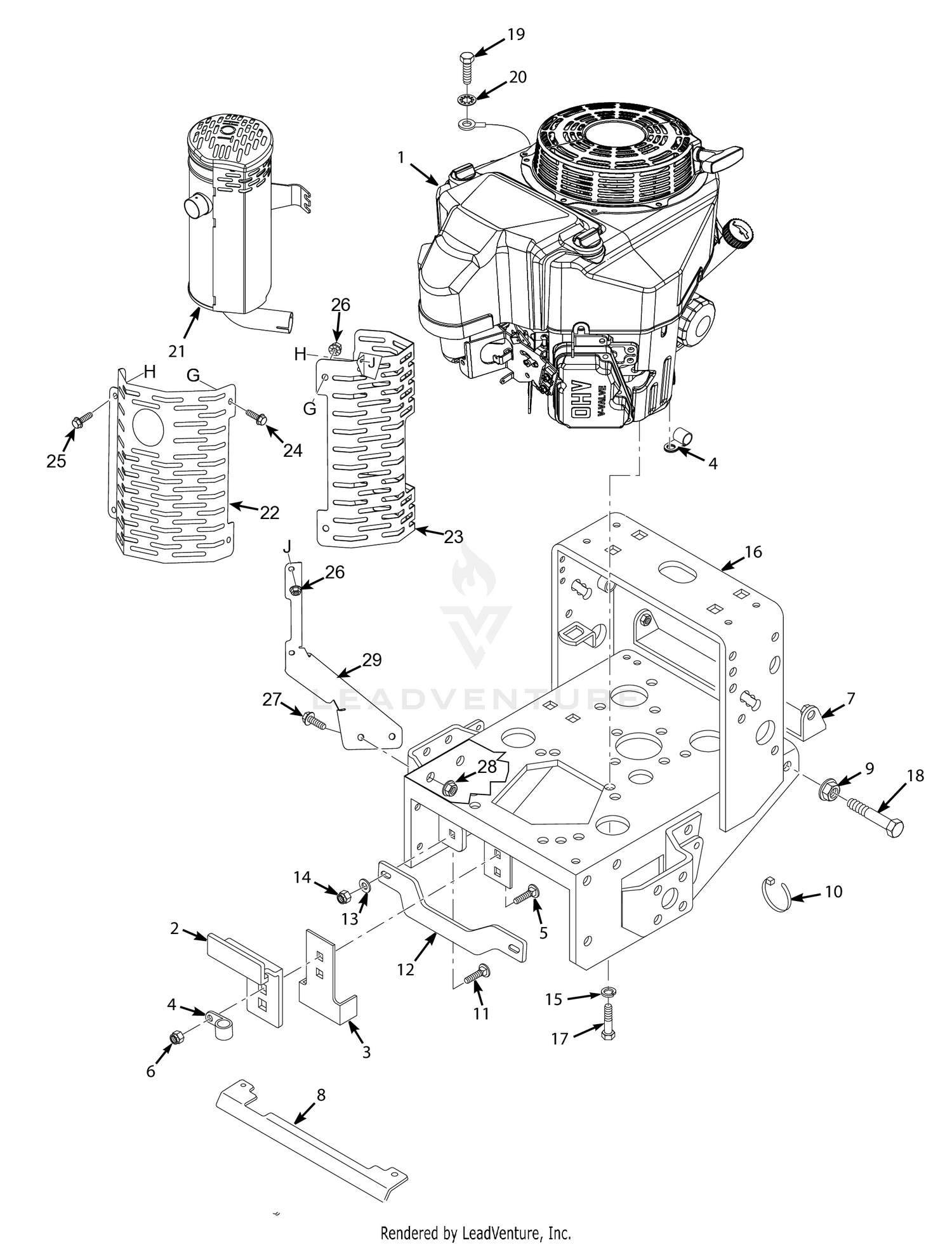 ENGINE DECK - MANUAL START