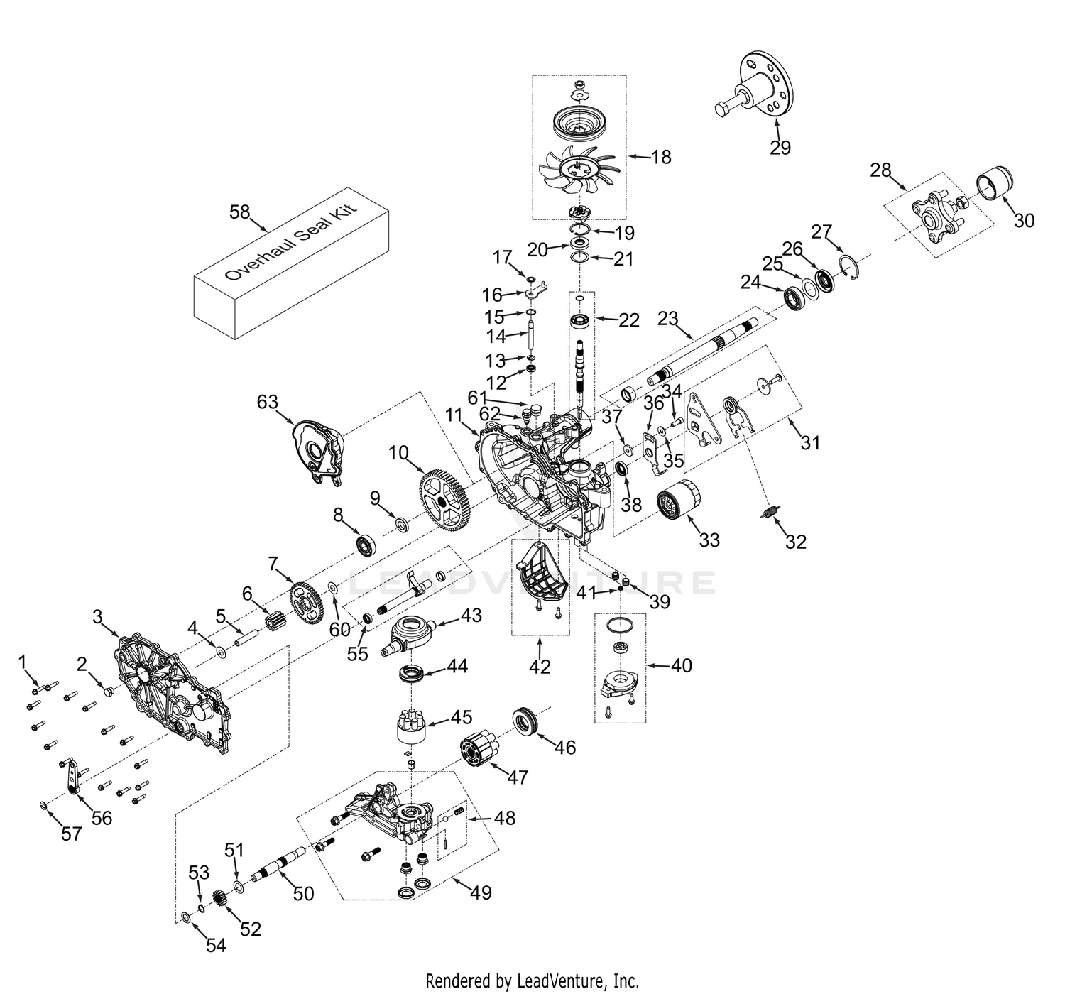 HYDRO-GEAR TRANSAXLE (ZT-2800 36"/42")