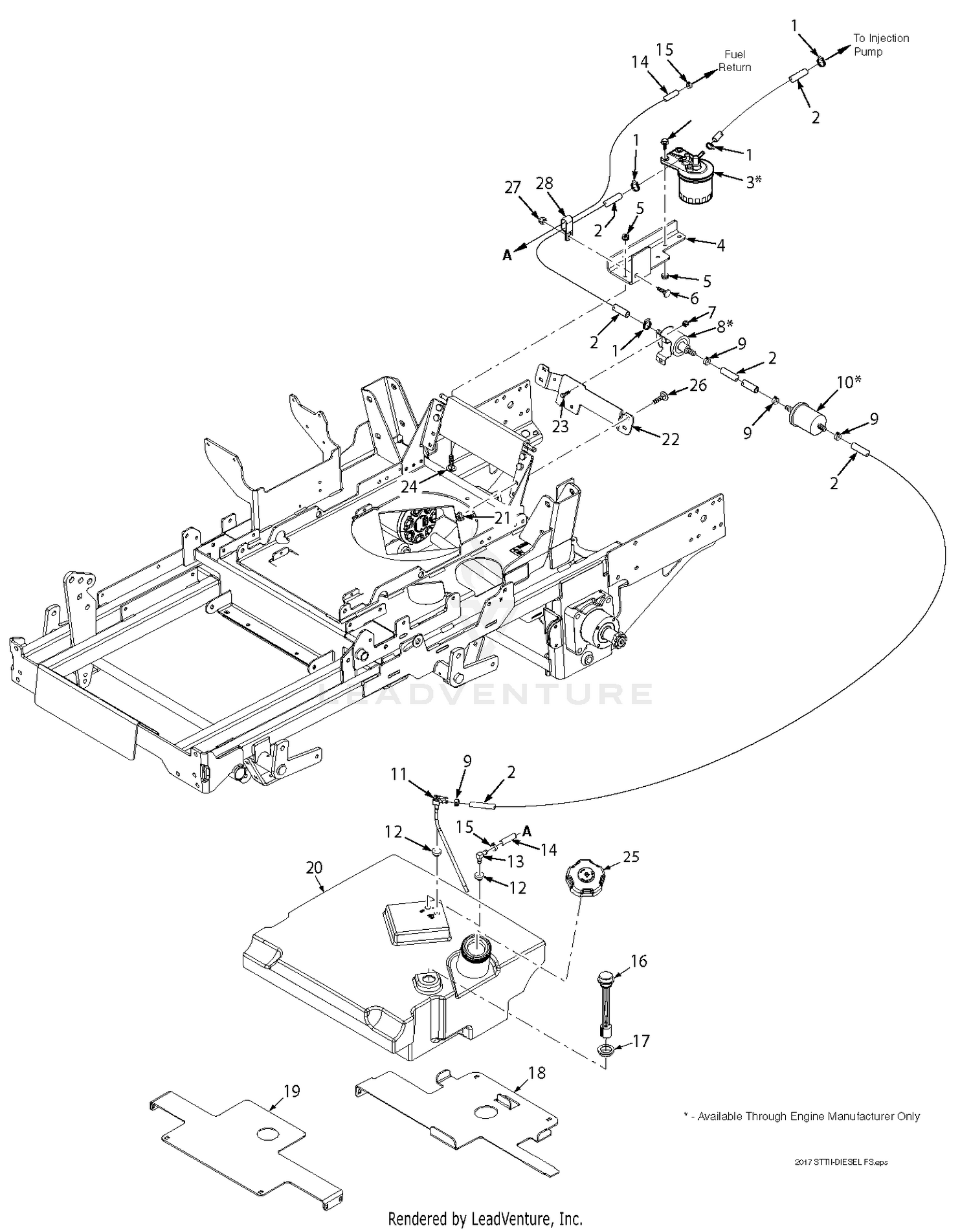 STTII Fuel System - Kubota Diesel