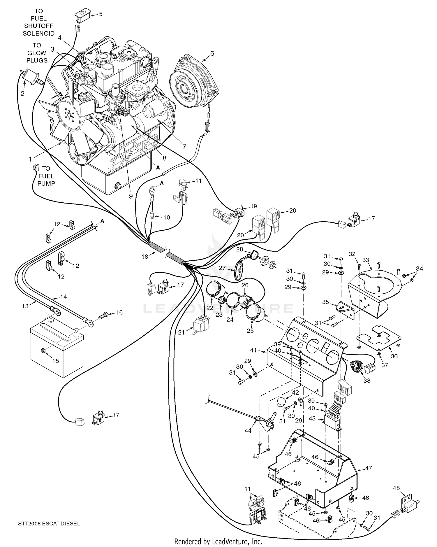 Electrical System (28HP Cat Diesel)