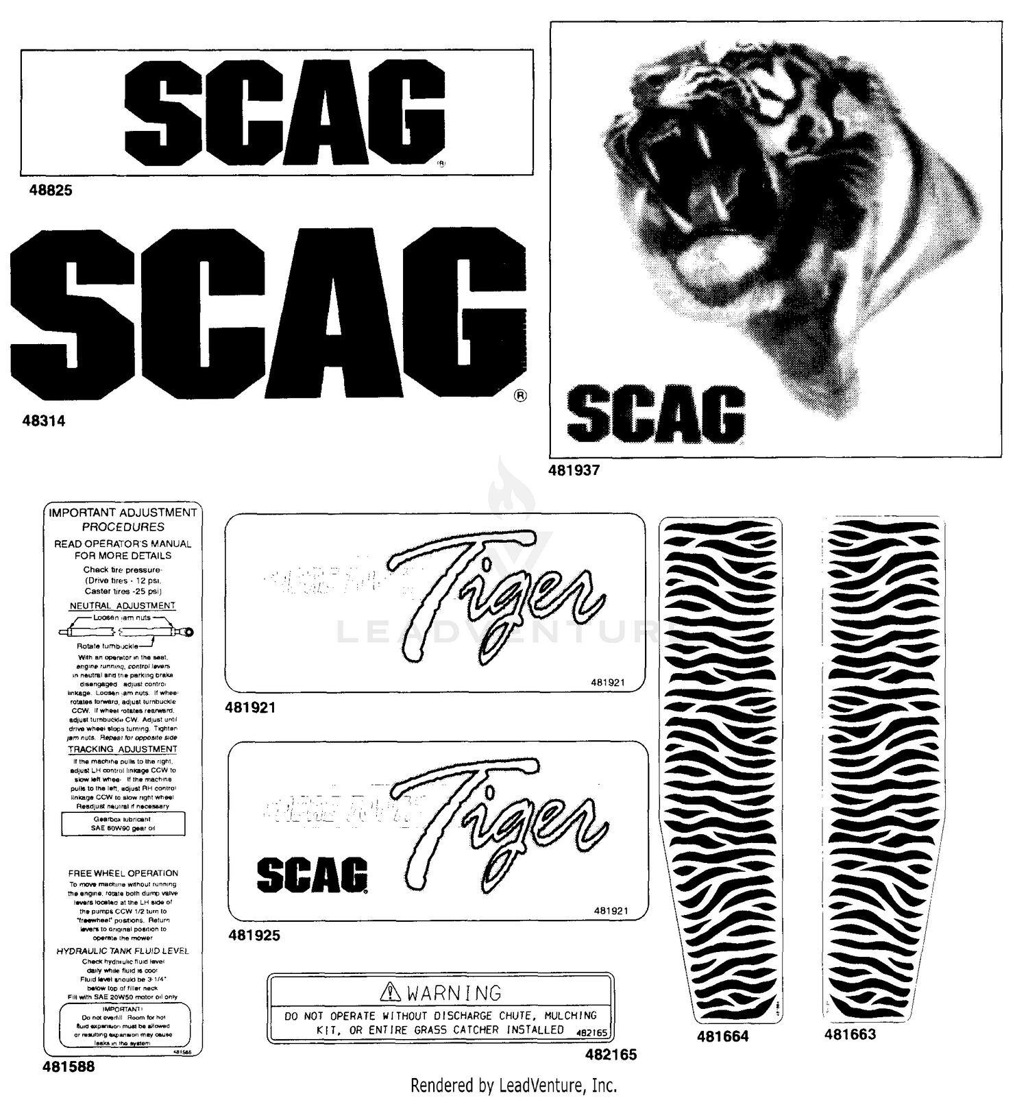 Replacement Decals And Information Plates - Part II