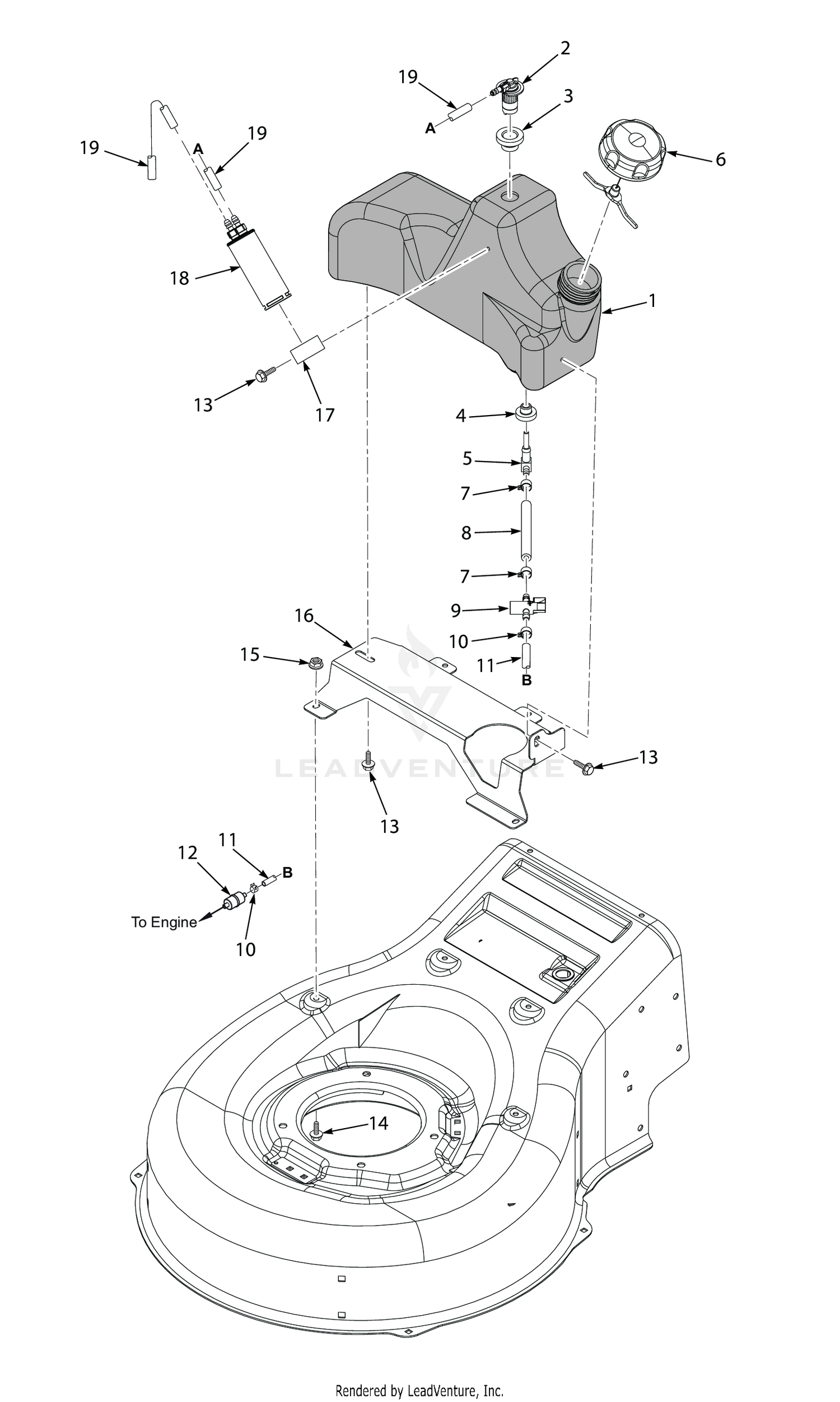 FUEL SYSTEM (MACHINES WITH 7CV ENGINE)
