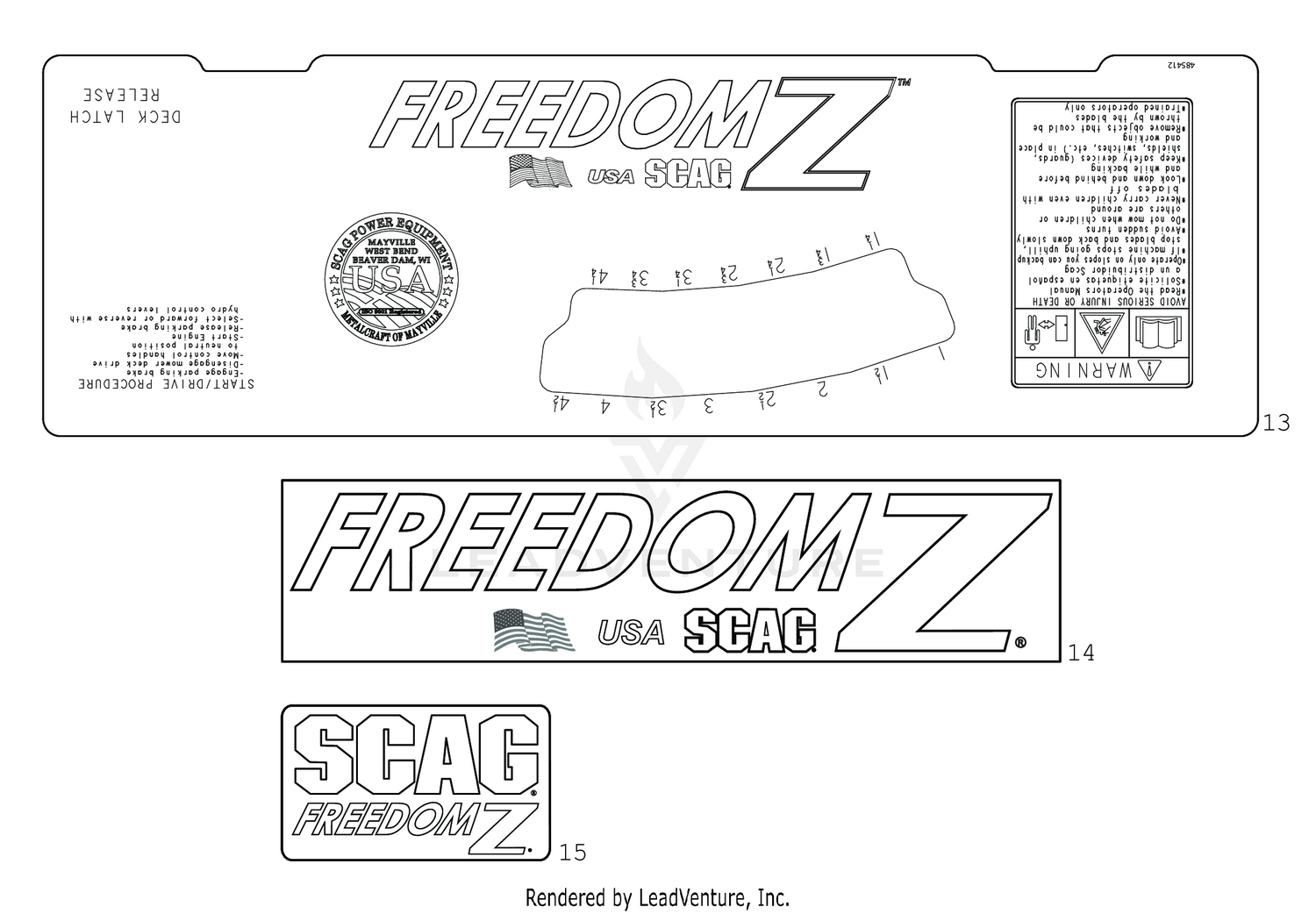 REPLACEMENT DECALS AND INFORMATION PLATES II
