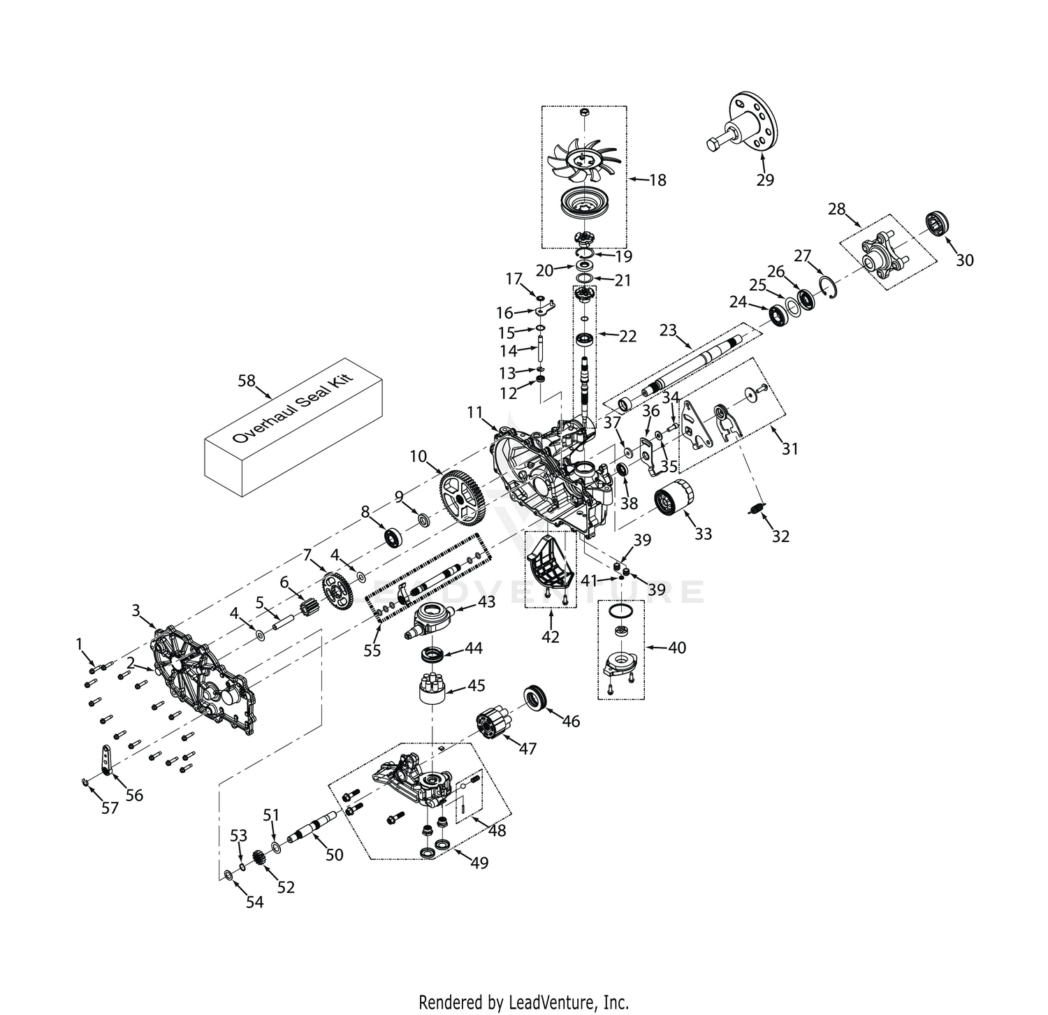 LIBERTY TRANSAXLE (ZT-2800 61")