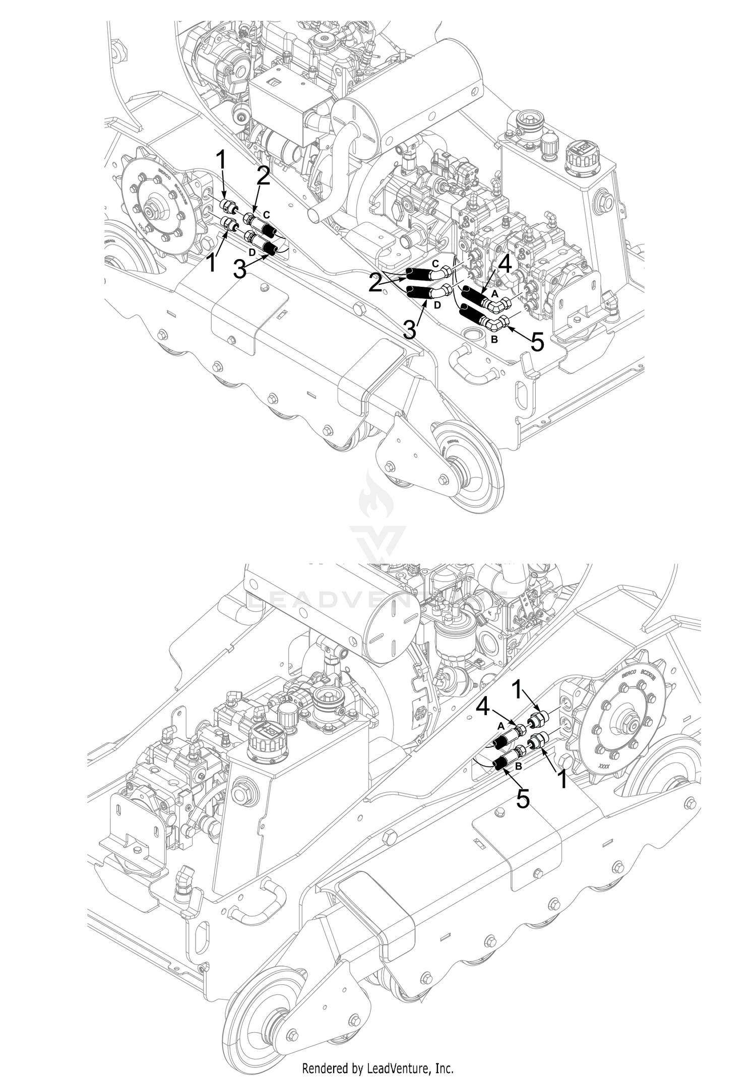 TRACK DRIVE HOSES
