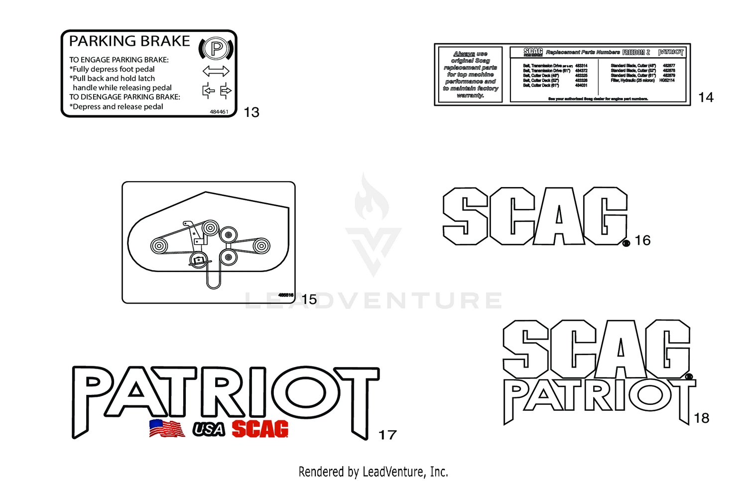REPLACEMENT DECALS AND INFORMATION PLATES II