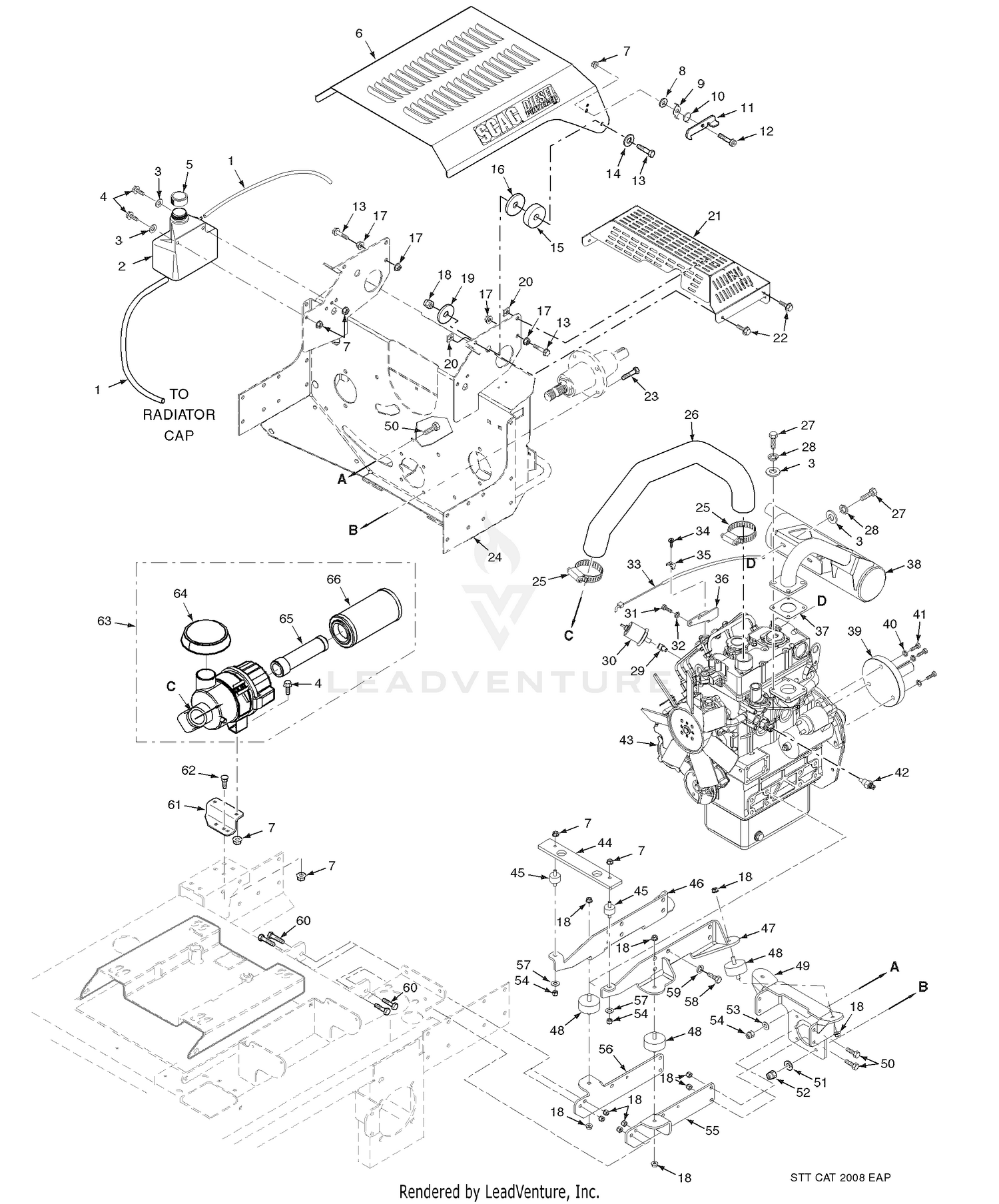 Engine & Attaching Parts - (28HP Cat Diesel)
