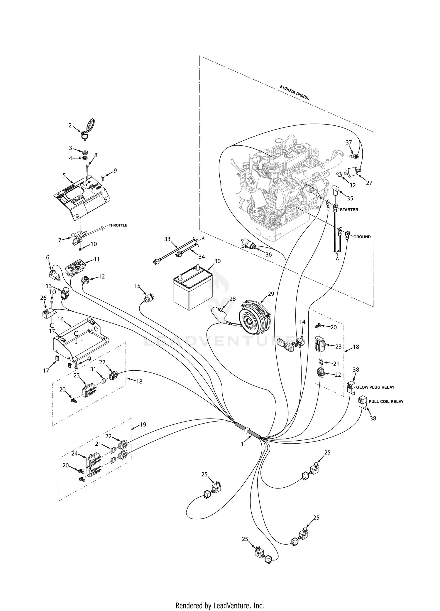 STTII ELECTRICAL SYSTEM - KUBOTA DIESEL