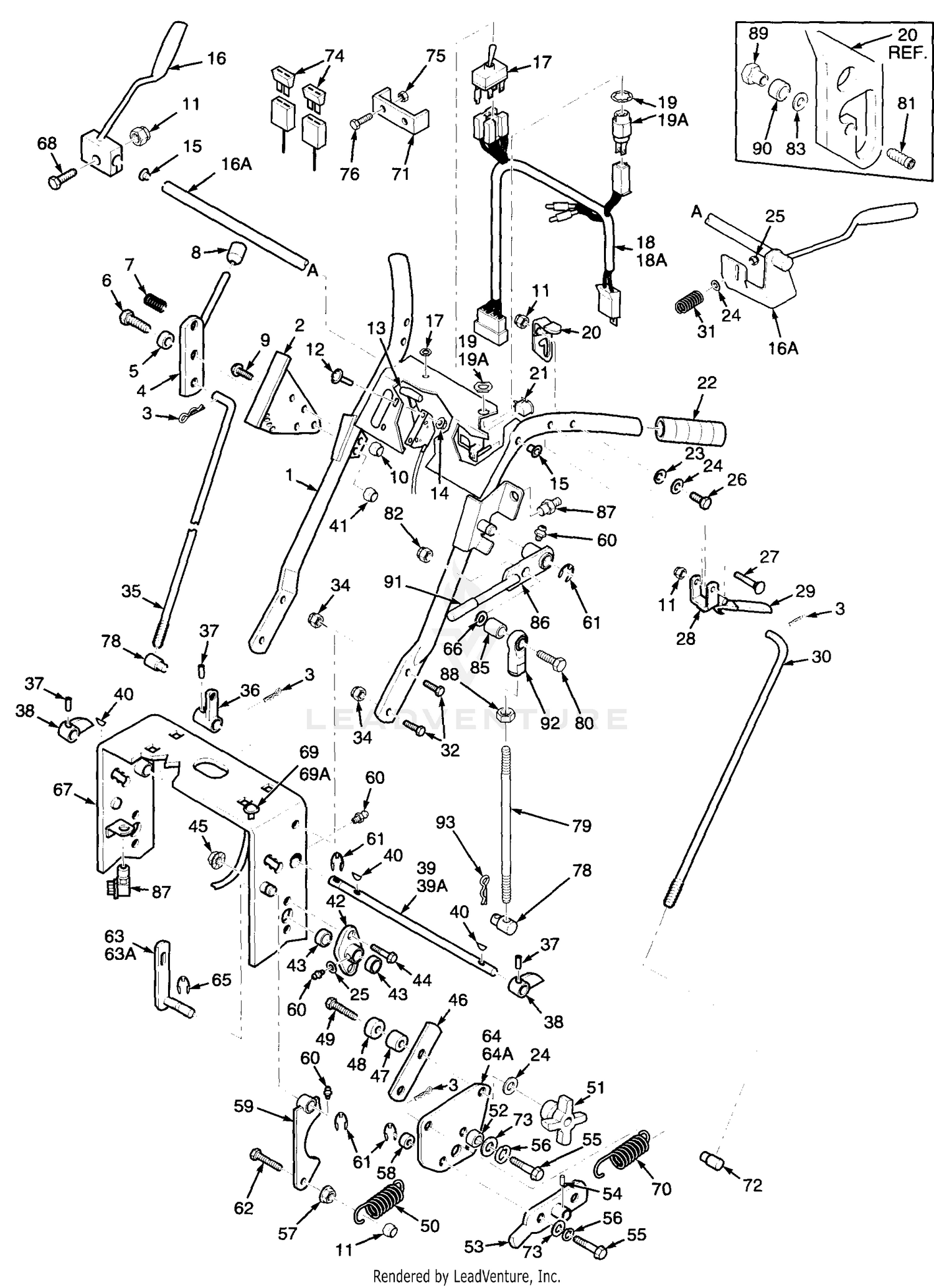 16BV, 16BVE, 18BV Handle Assembly