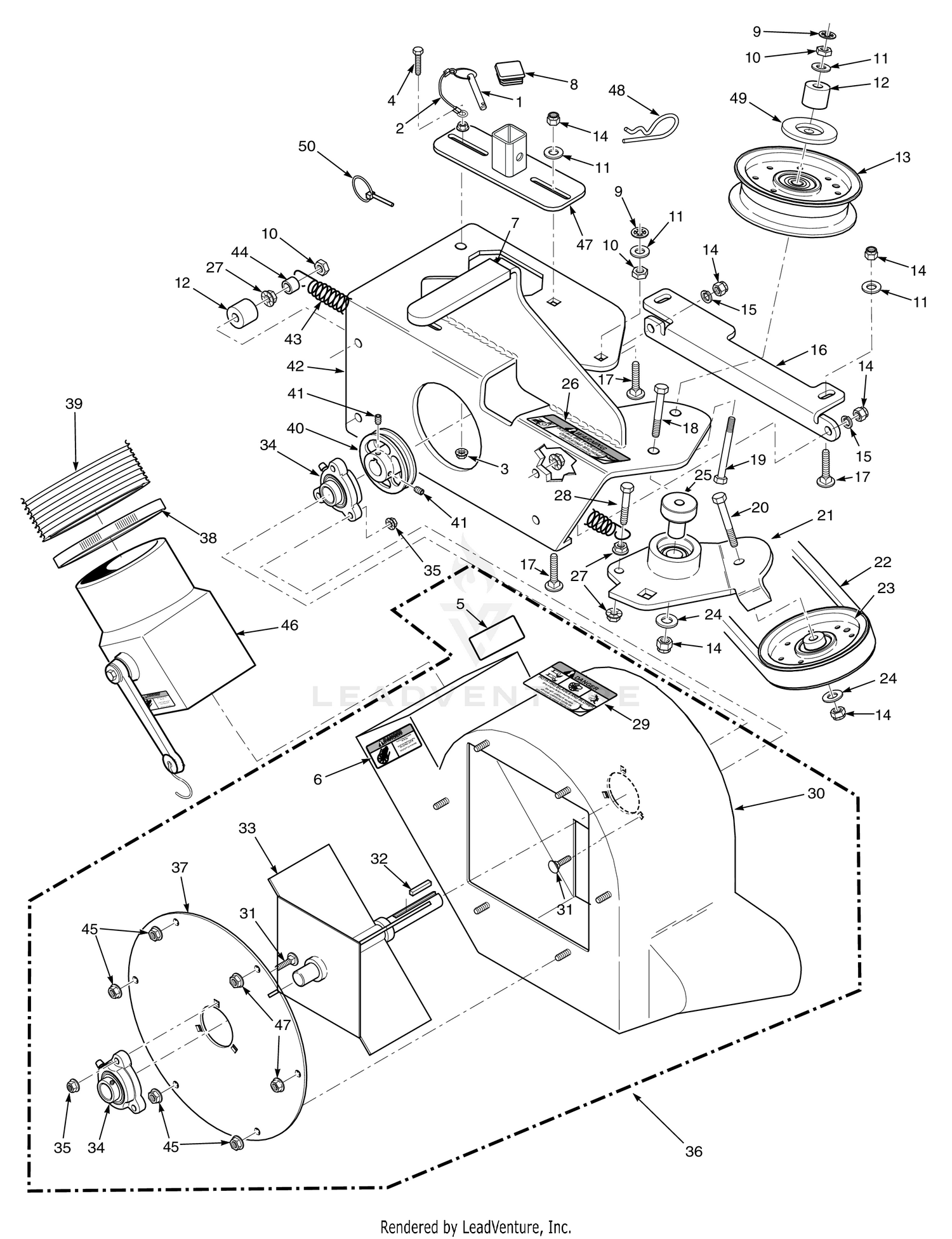 STT-52" / STTII-52" BLOWER HOUSING ASSEMBLY