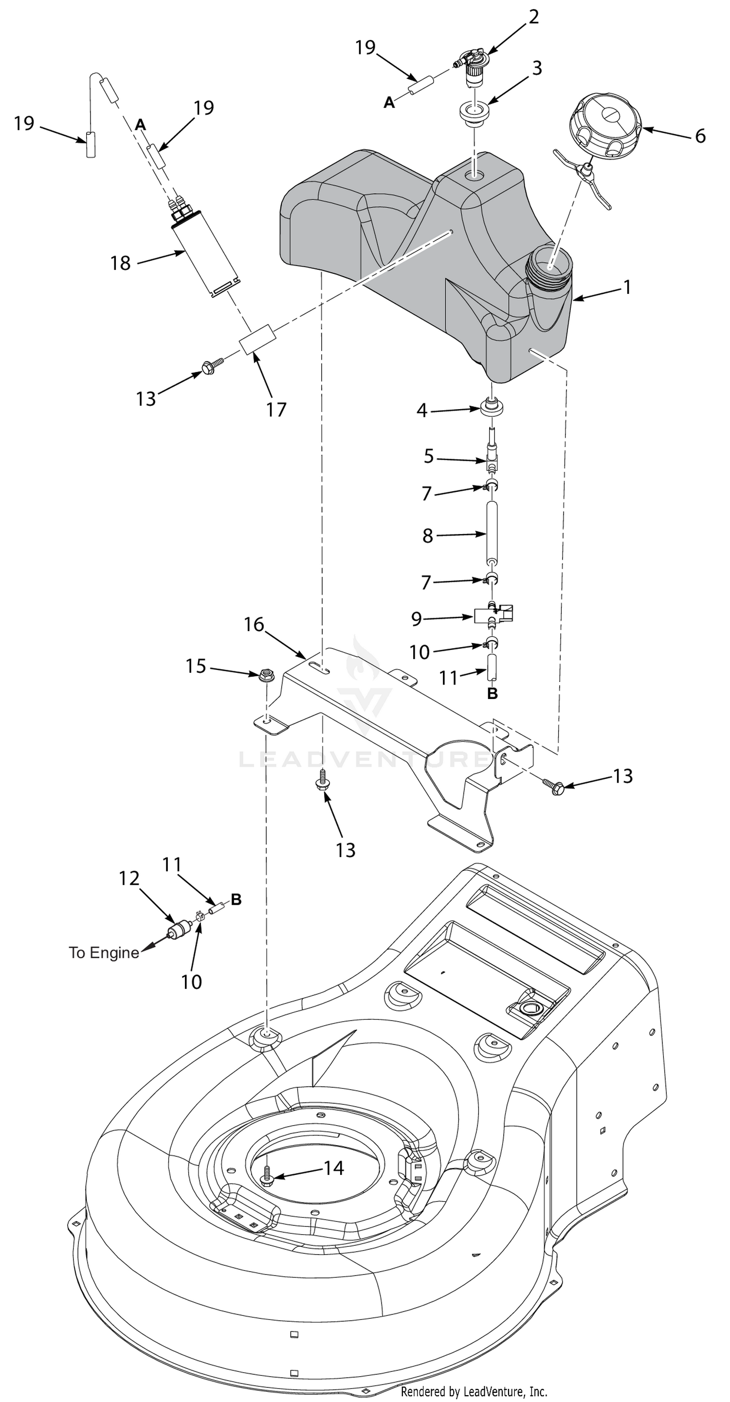 FUEL SYSTEM (MACHINES WITH 7CV ENGINE)