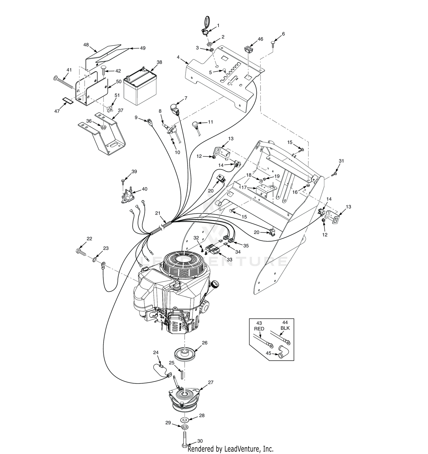ELECTRICAL SYSTEM AND THROTTLE CONTROL - ELECTRIC START