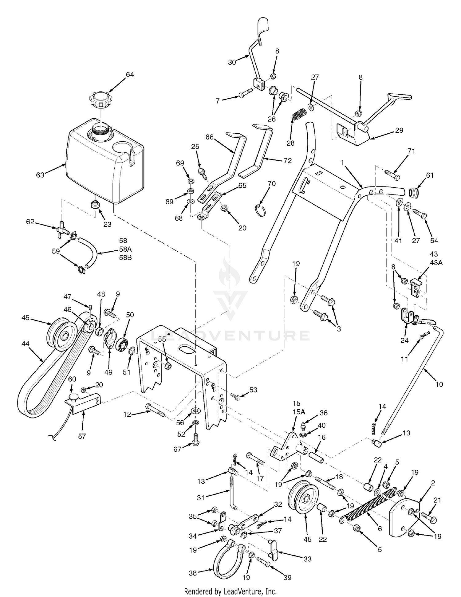 Handle Assembly (SW36A-15KH), (SW48A-15KH), (SW52A-18KH)