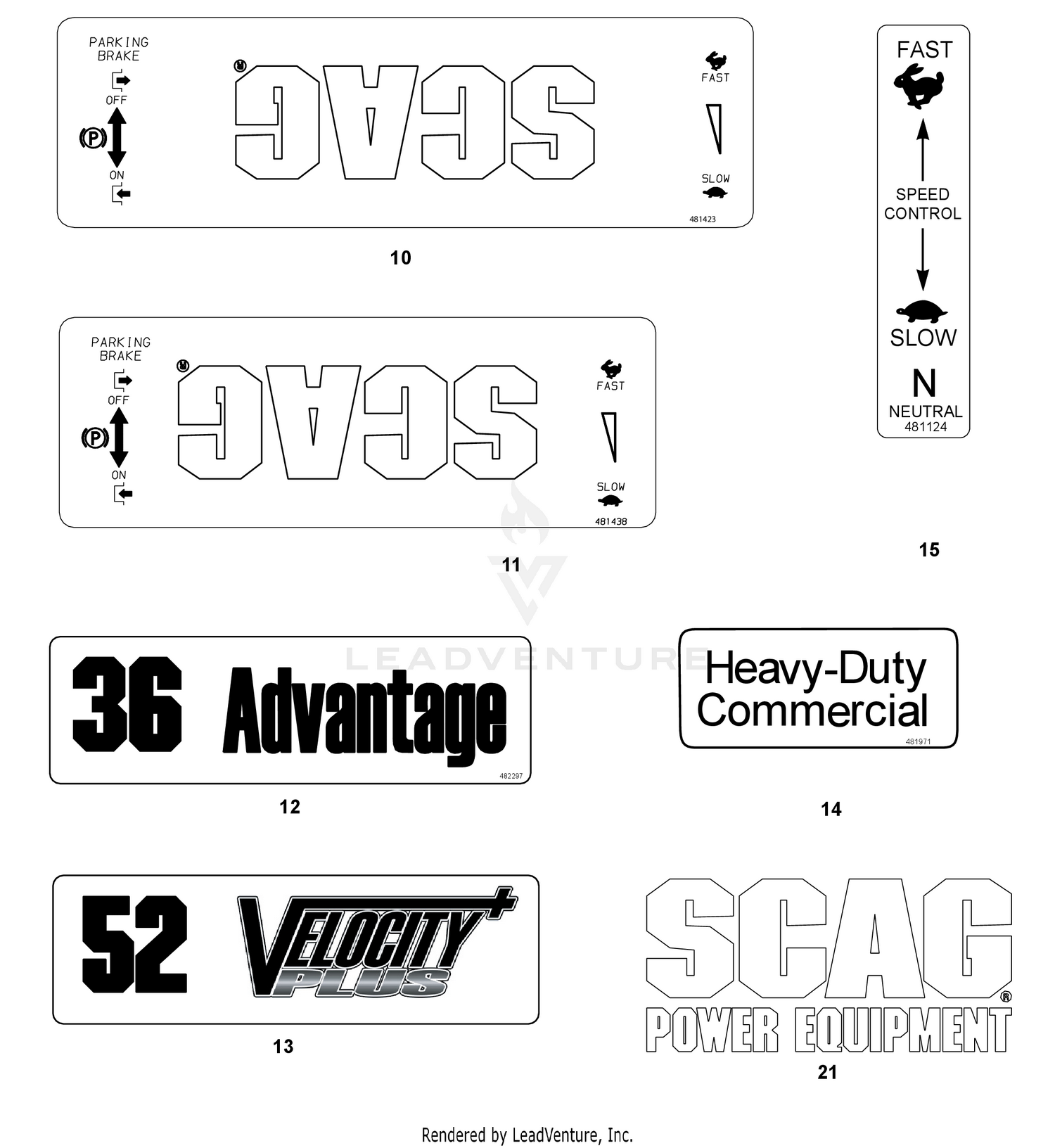 REPLACEMENT DECALS AND INFORMATION PLATES II