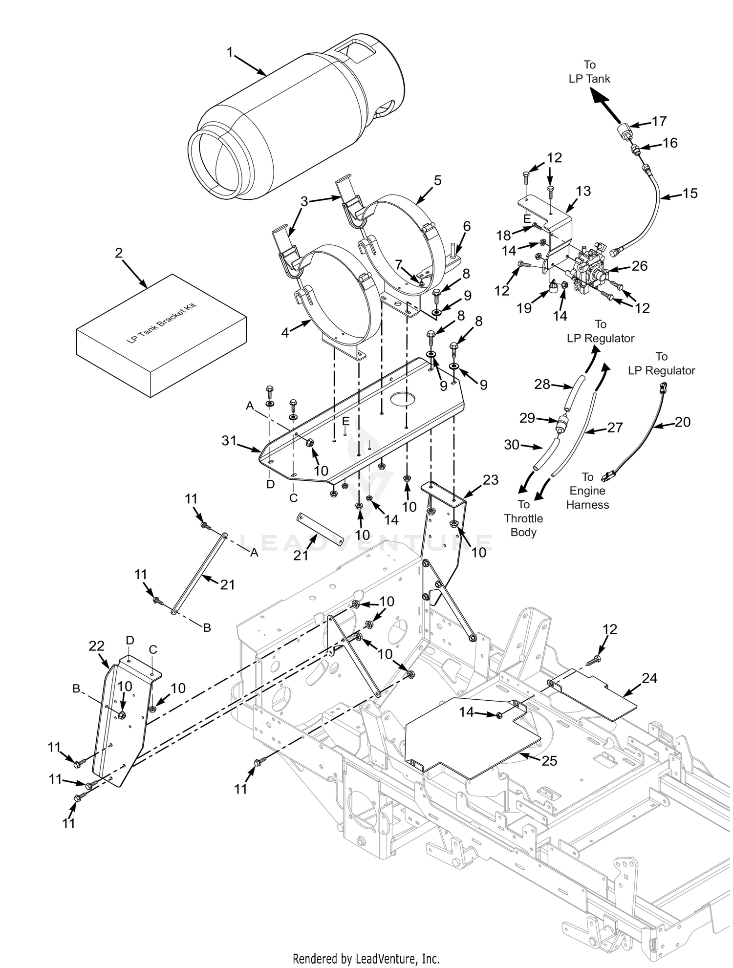 STTII FUEL SYSTEM - KOHLER 25CH-LP-EFI