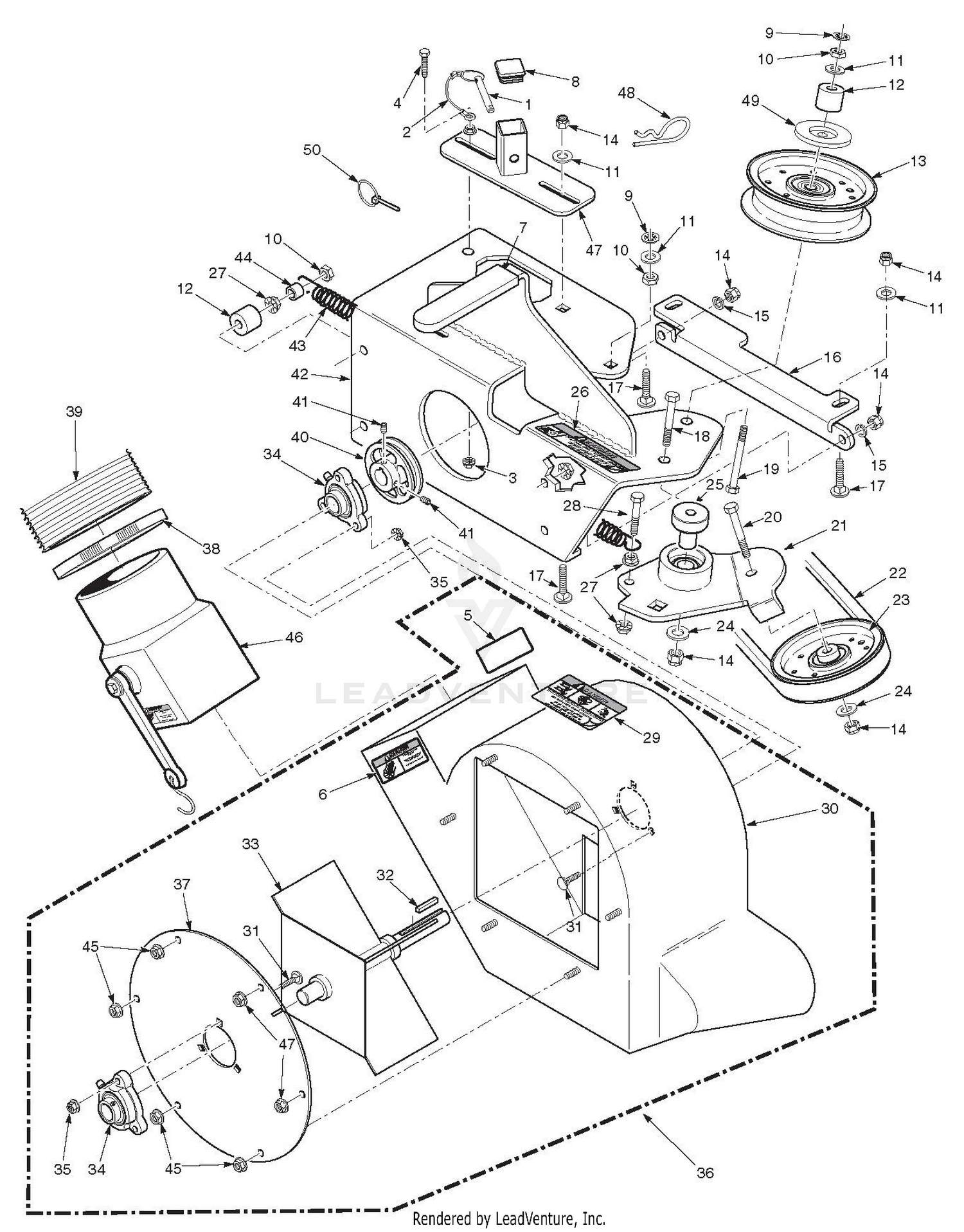 STT-61" / STTII-61" & SCZ-61" Blower Housing Assembly