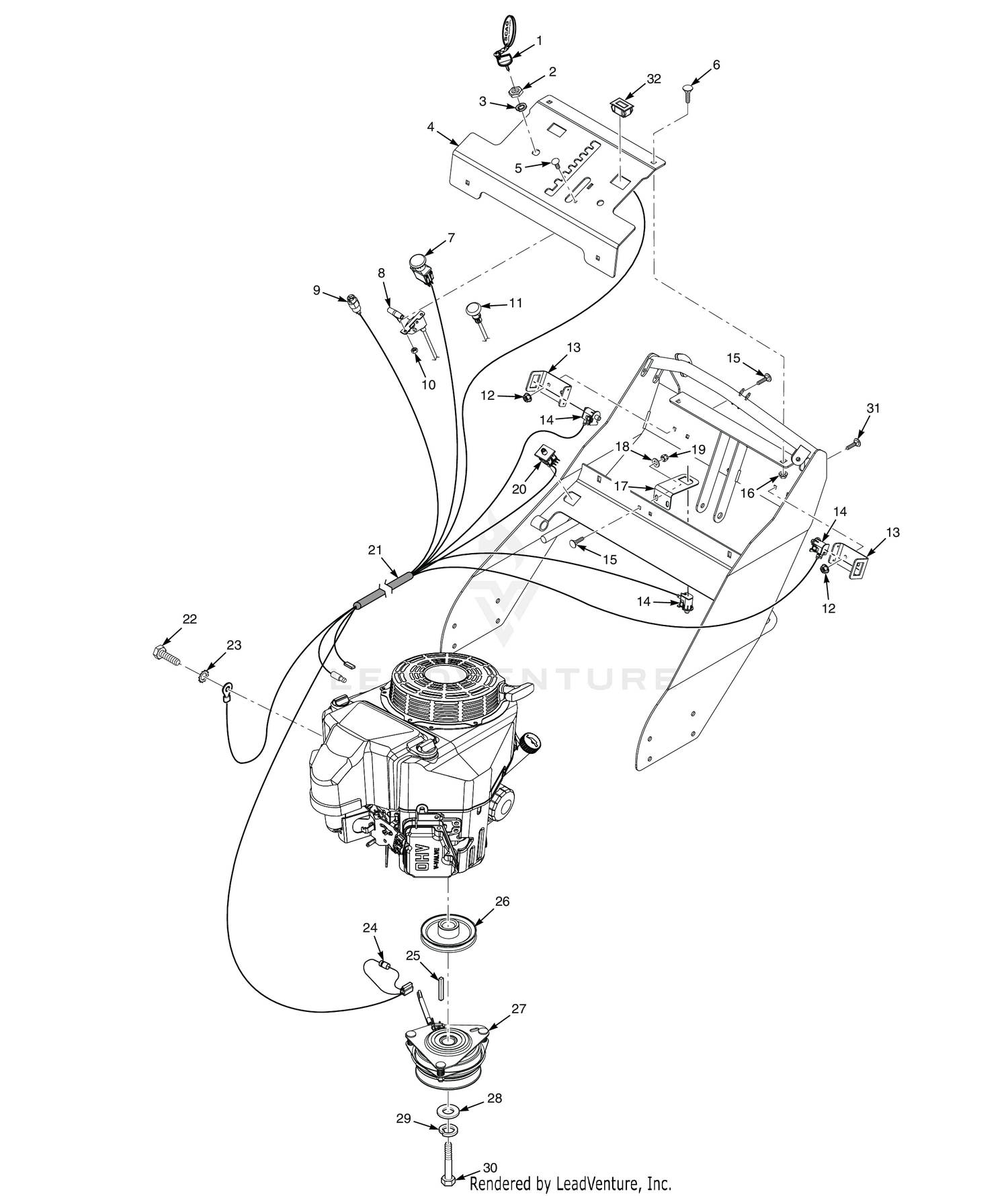 ELECTRICAL SYSTEM AND THROTTLE CONTROL - MANUAL START