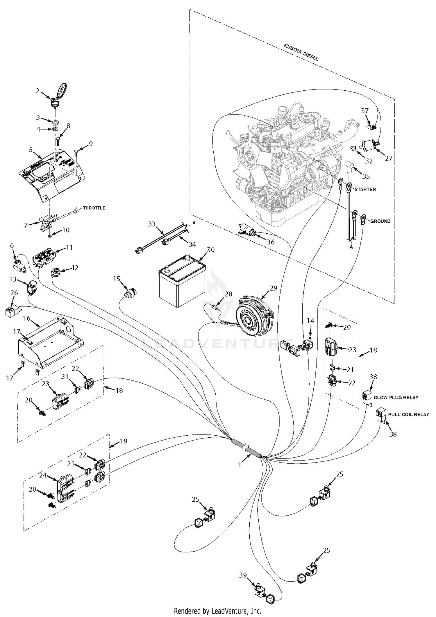 STTII Electrical System - Kubota Diesel