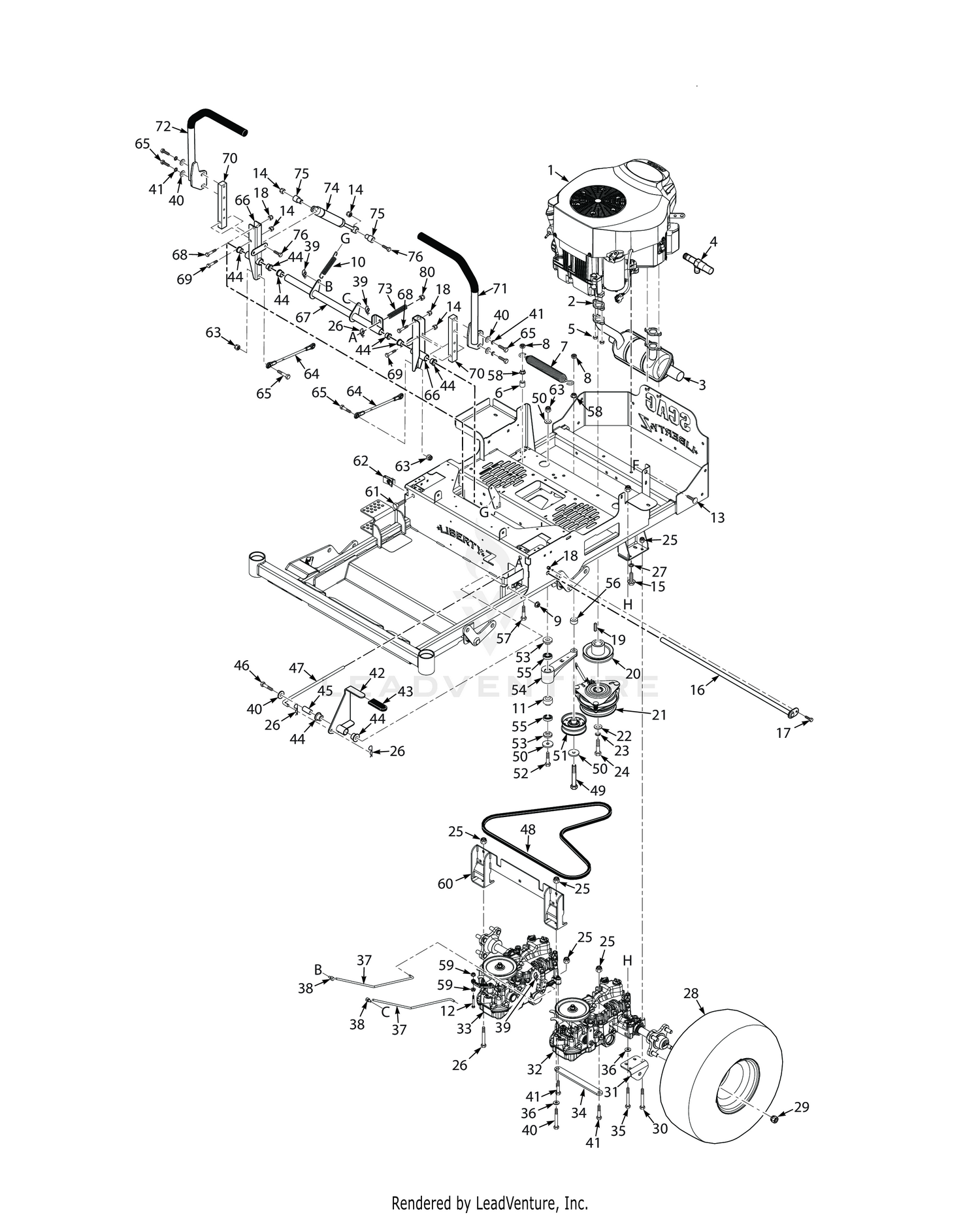 48H DRIVE SYSTEM COMPONENTS - TUFF TORQ AXLES