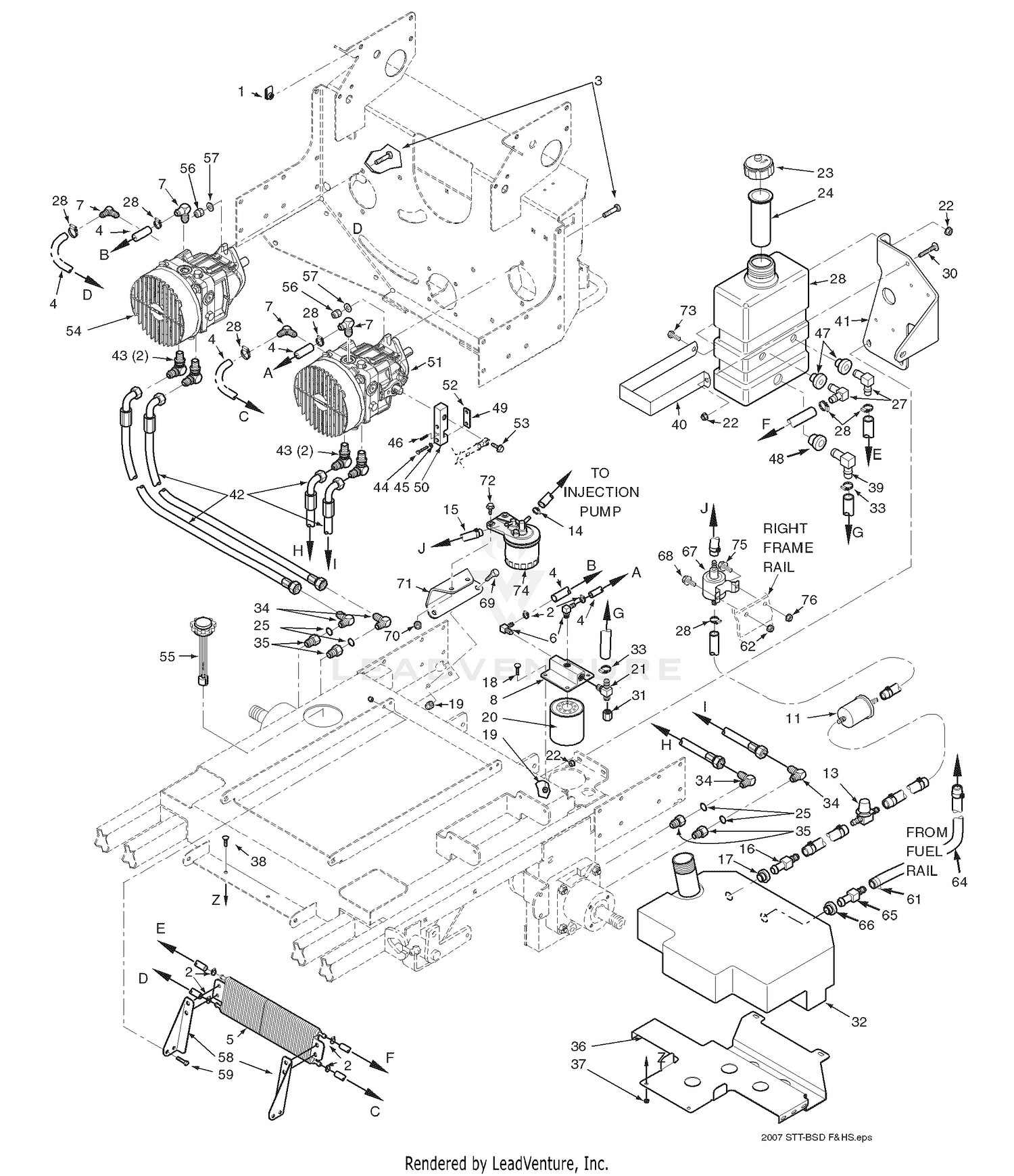 Fuel and Hydraulic System - Kubota Diesel