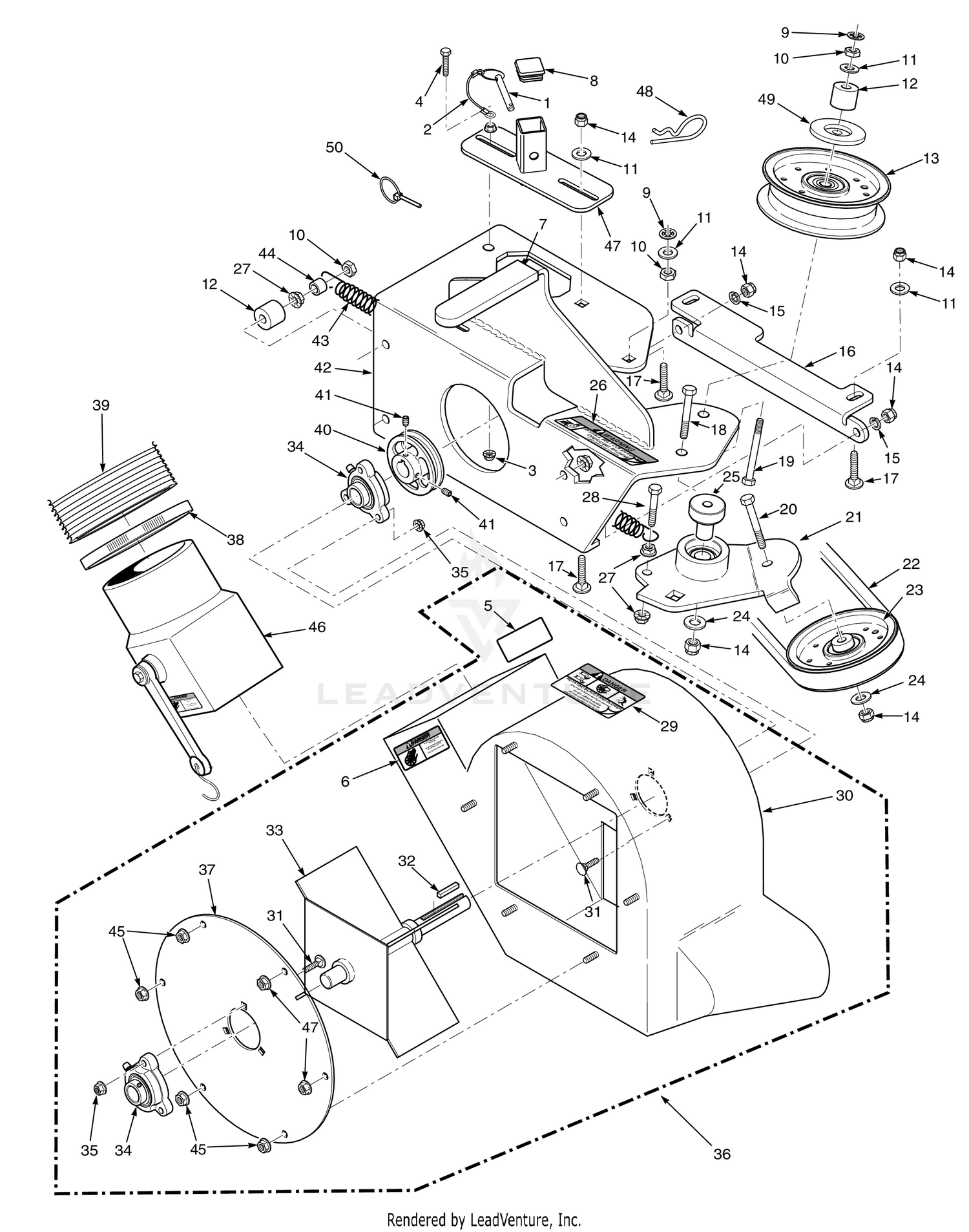 STT-61" / STTII-61" & SCZ-61" / SCZII-61" BLOWER HOUSING ASSEMBLY