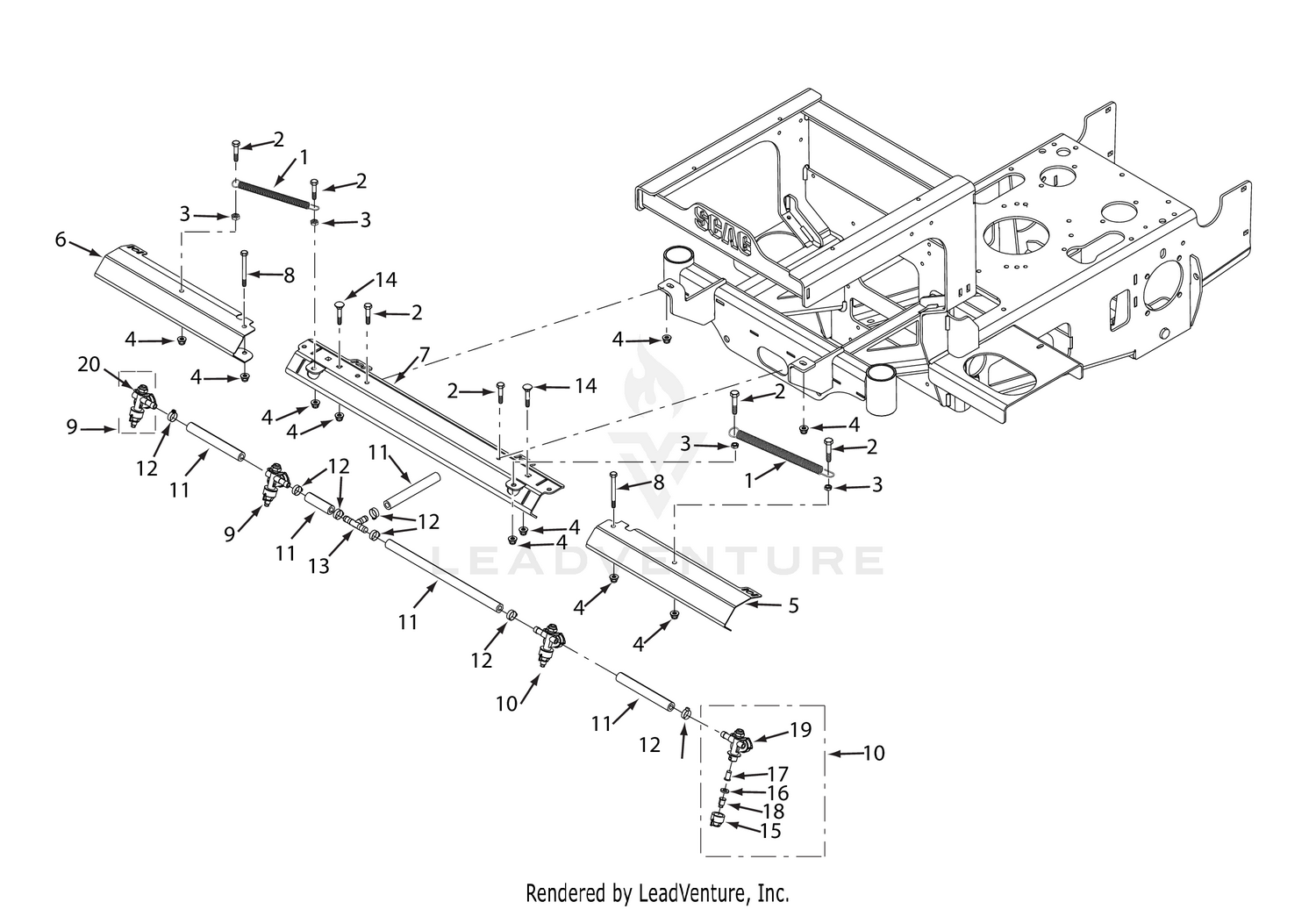 STS 30 SPRAYER BOOM ASSEMBLY