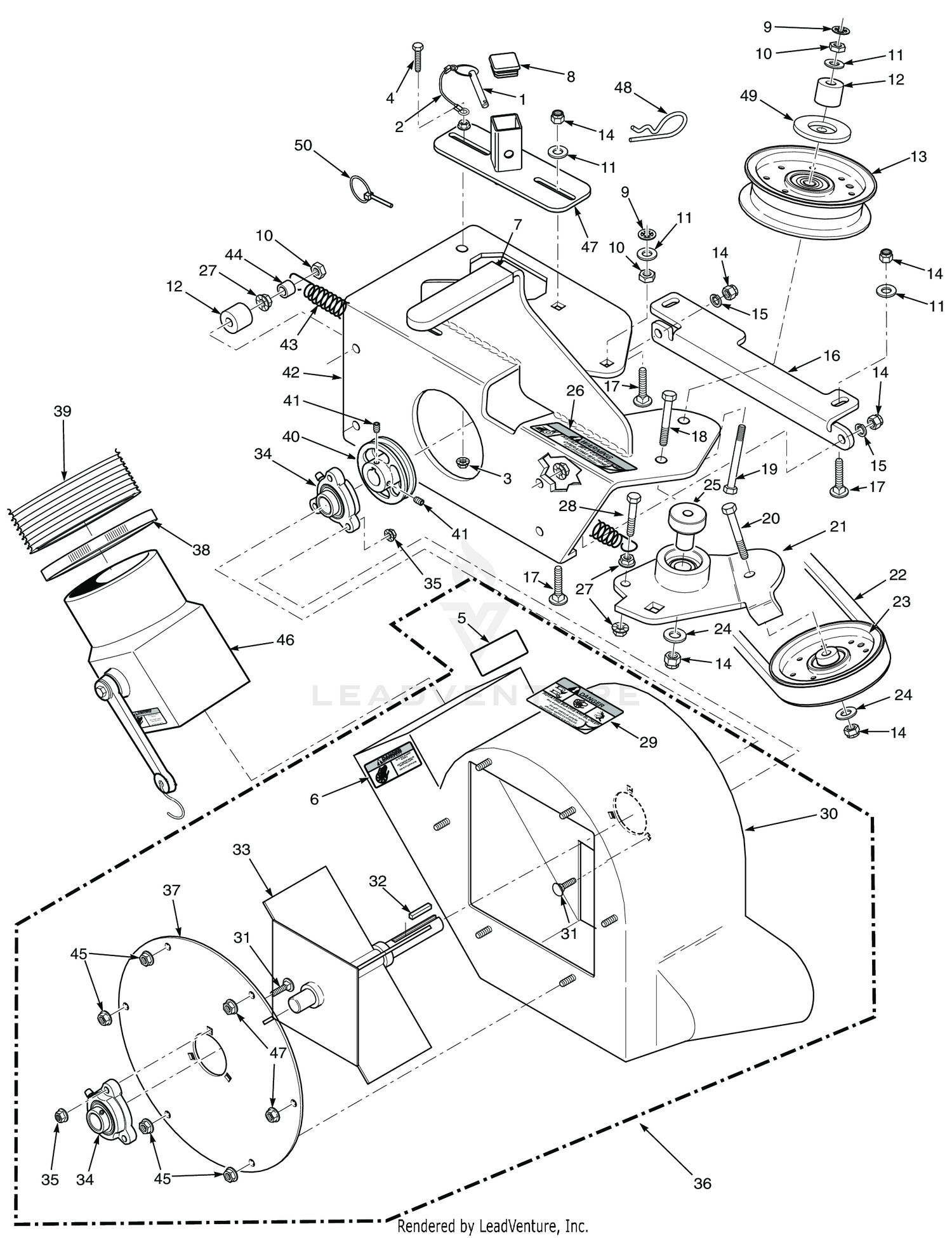 STT-61" / STTII-61" & SCZ-61" BLOWER HOUSING ASSEMBLY