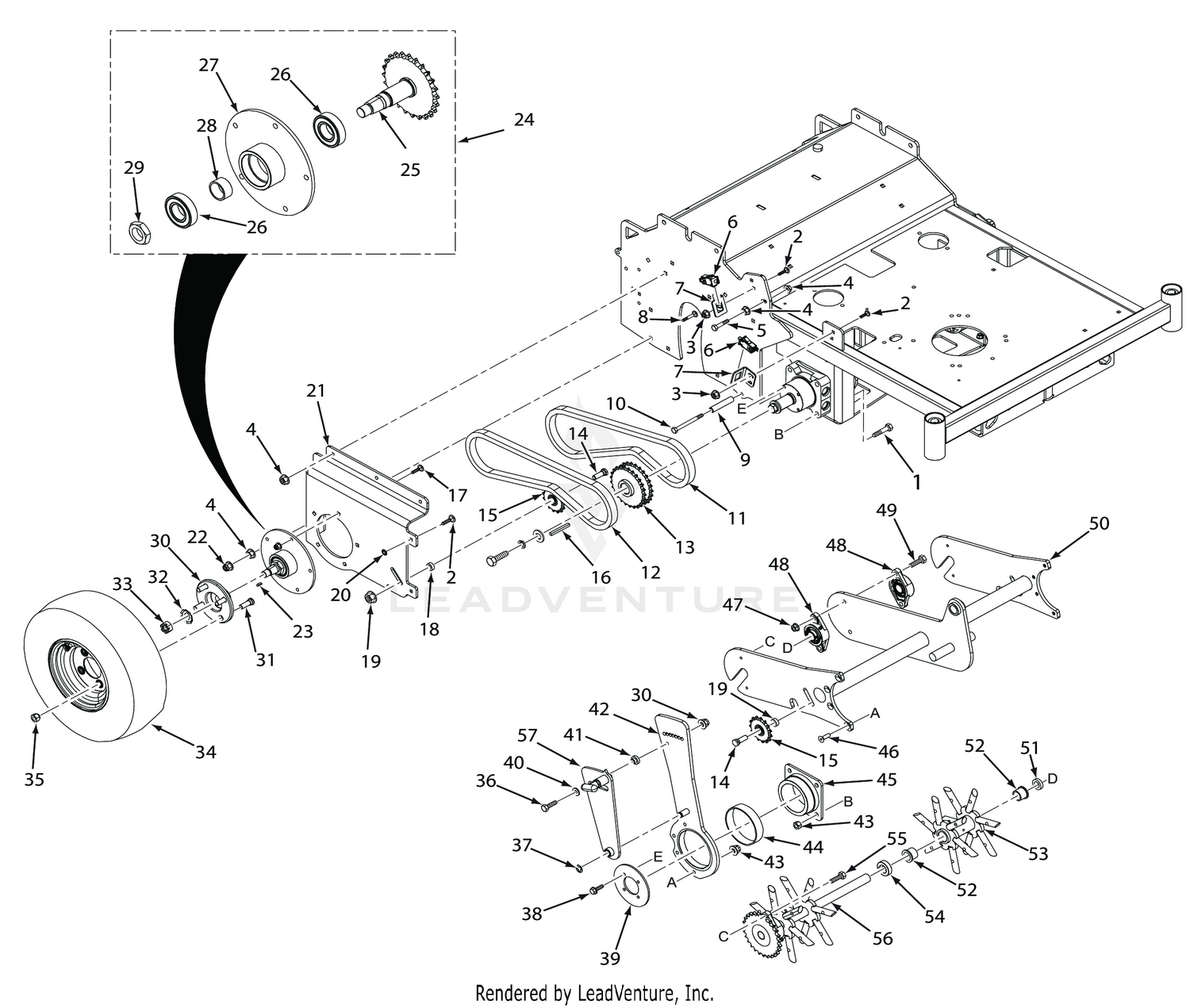 RIGHT SIDE TINE WHEEL DRIVE