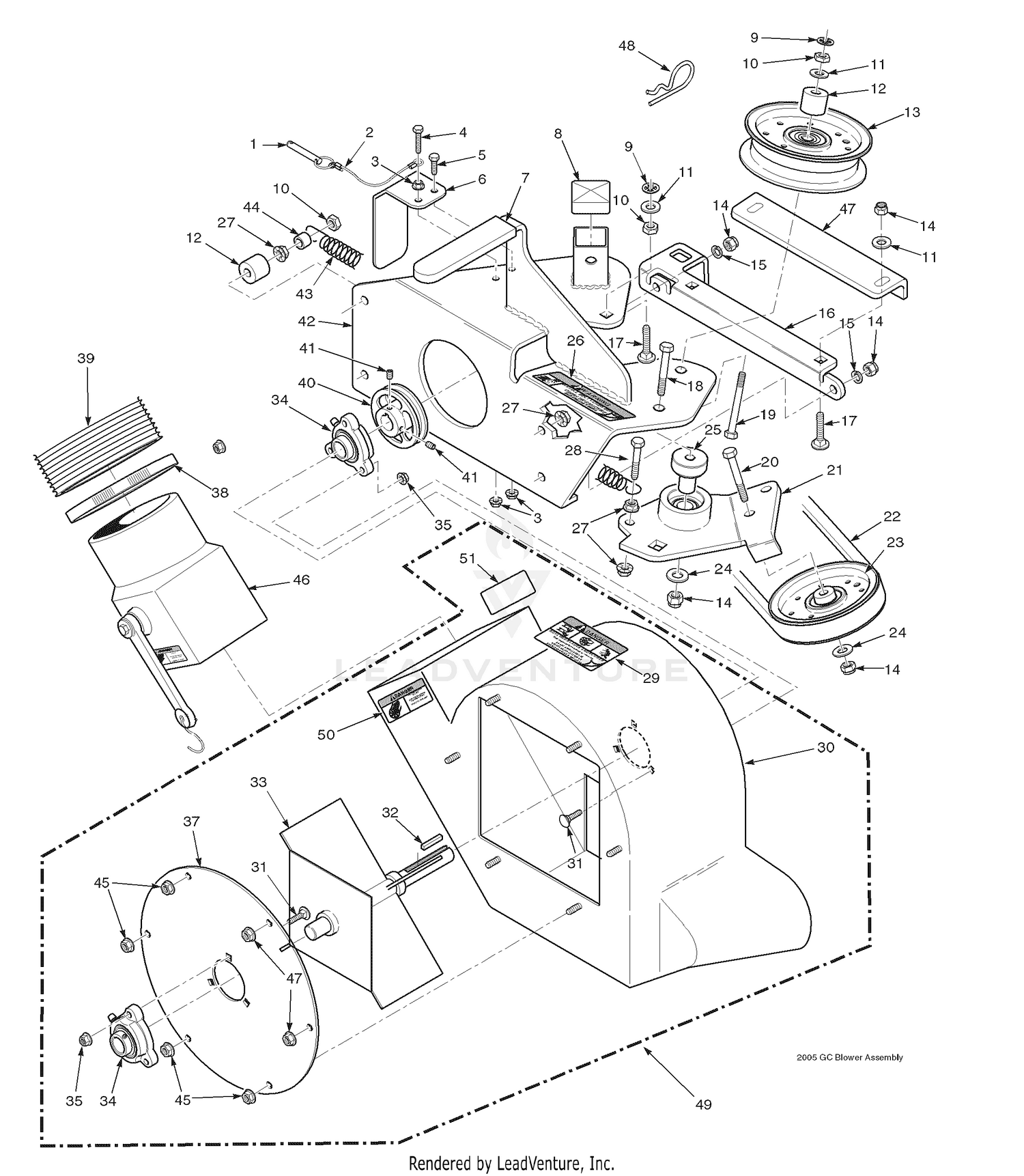 48" & 52" Blower Housing Assembly