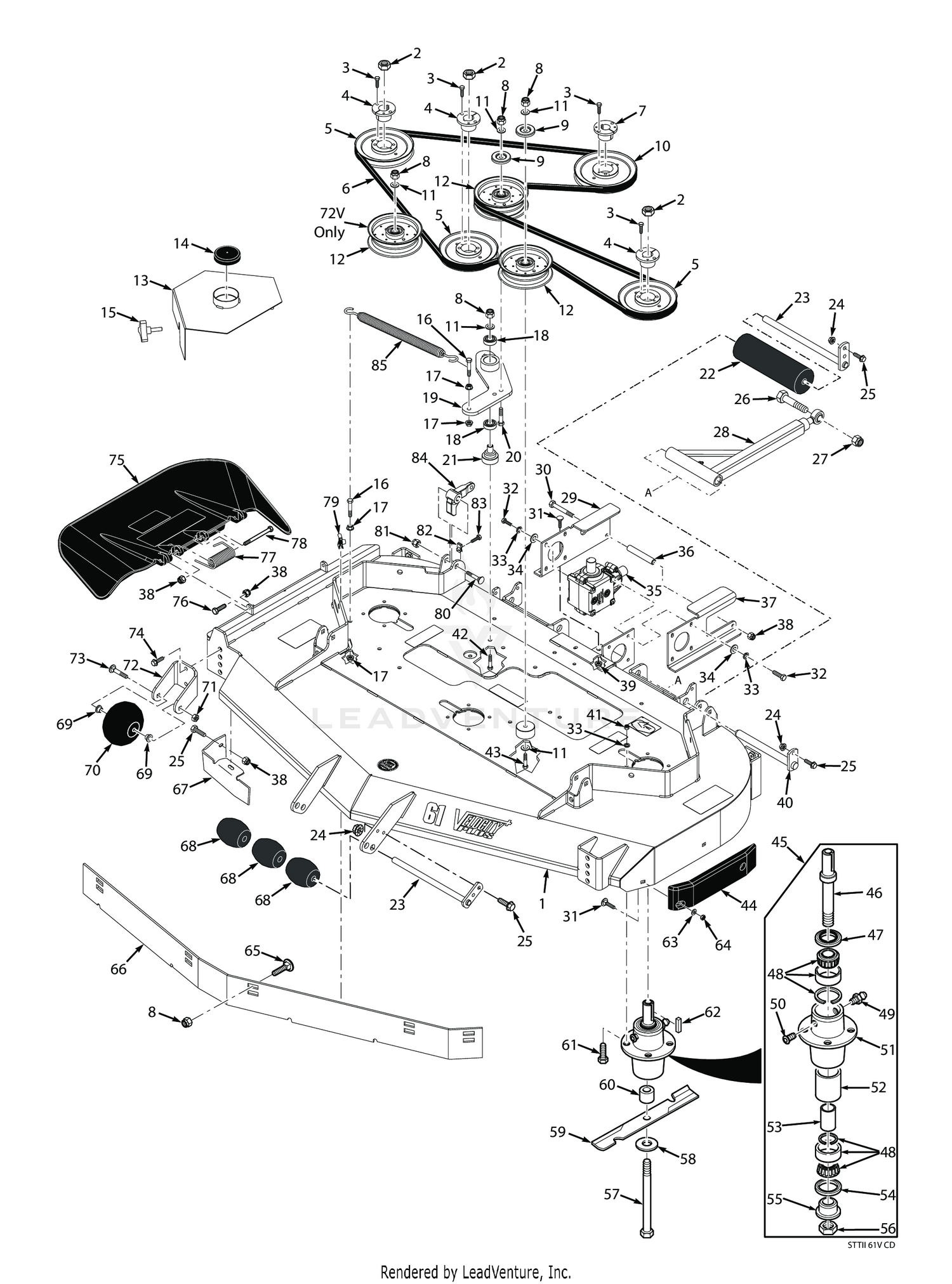 STTII 61V & 72V CUTTER DECKS