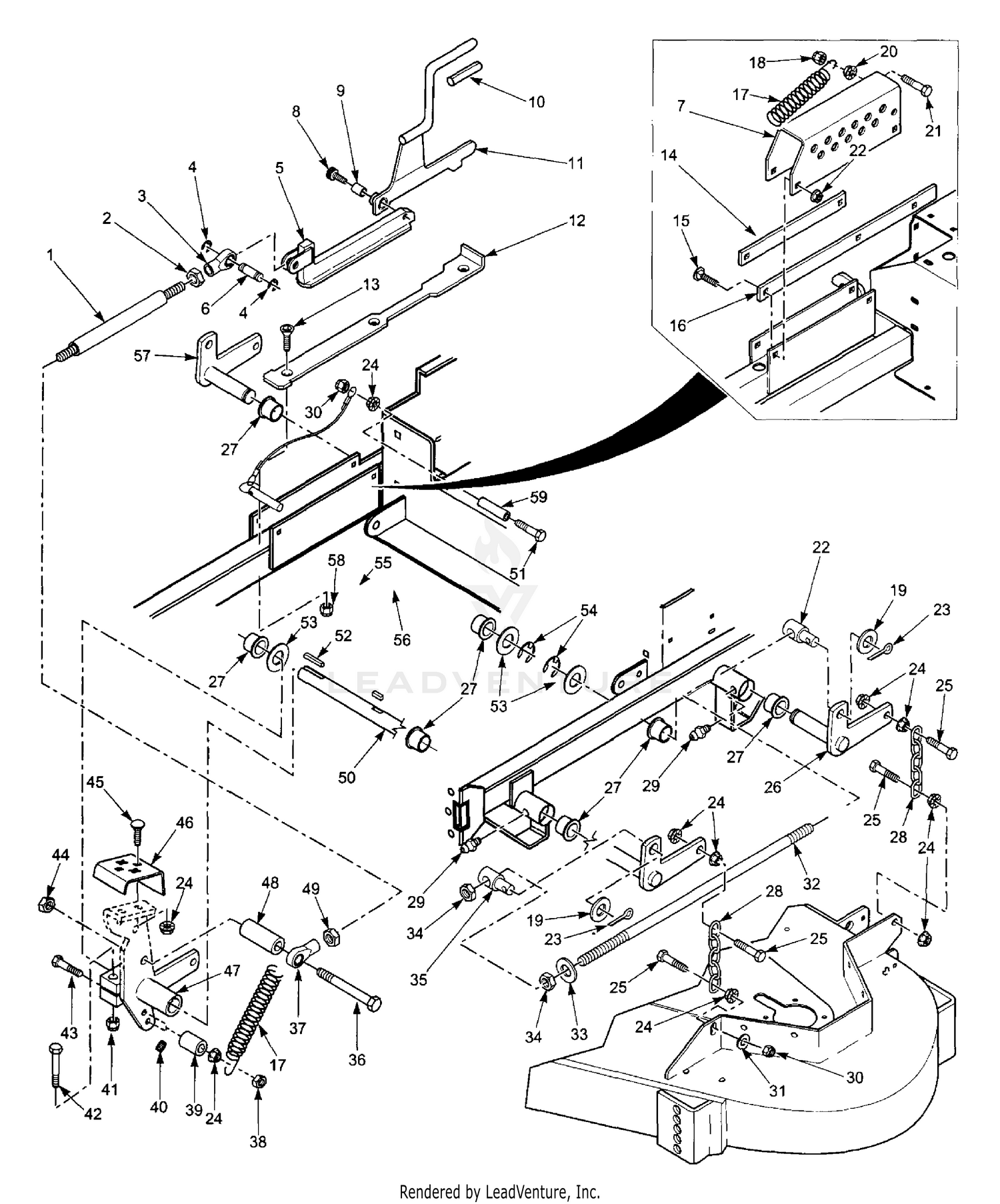 Cutter Deck Controls 40", 48", 48A" & 52A" Decks
