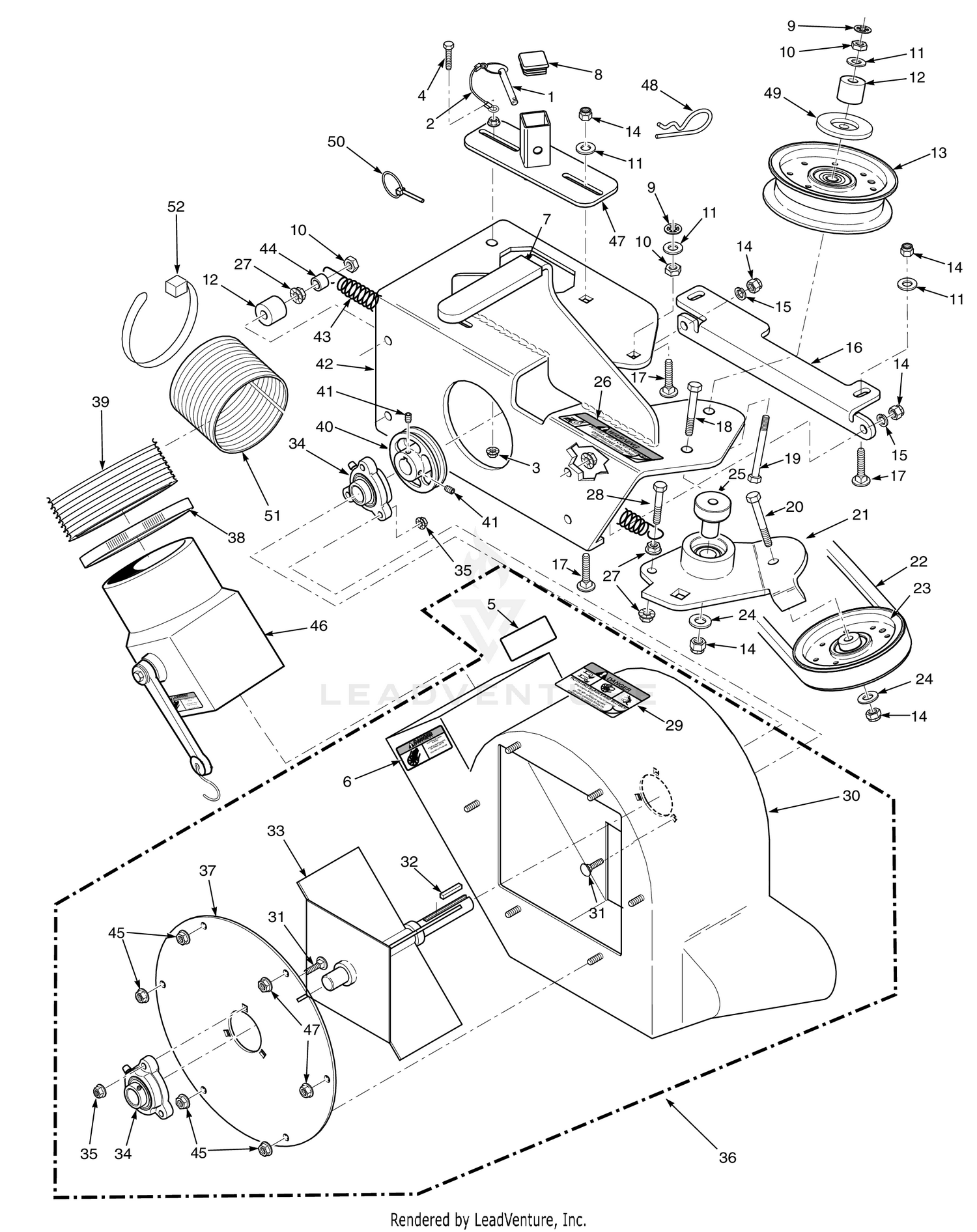 STC-61" & STCII-61" BLOWER HOUSING ASSEMBLY