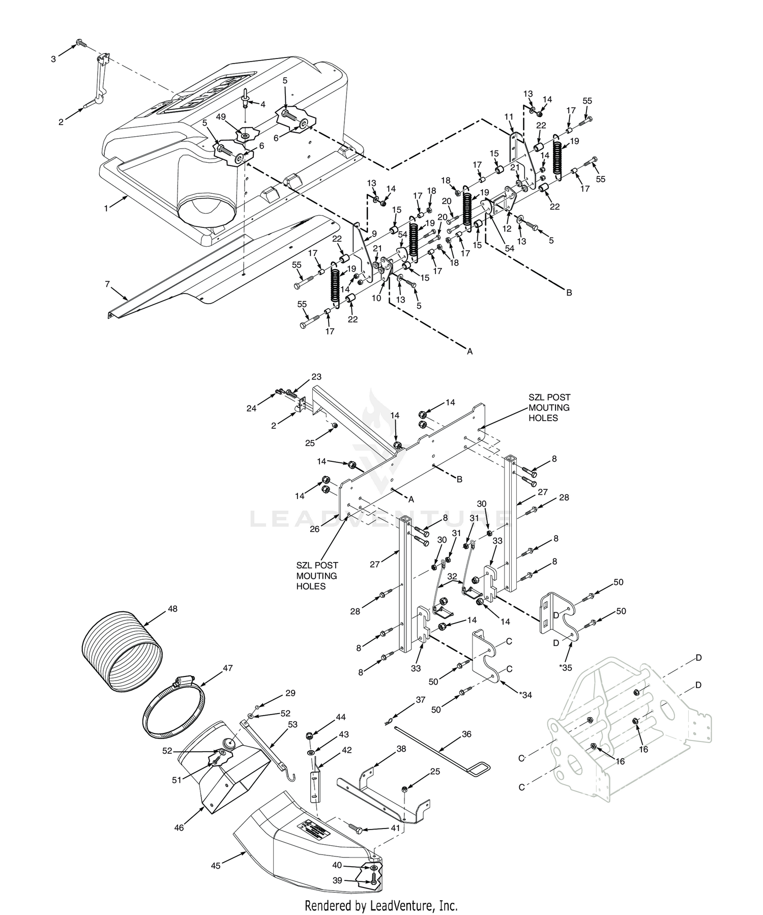 GC-SZL/SFZ/SPZ HOOD AND DISCHARGE ASSEMBLY