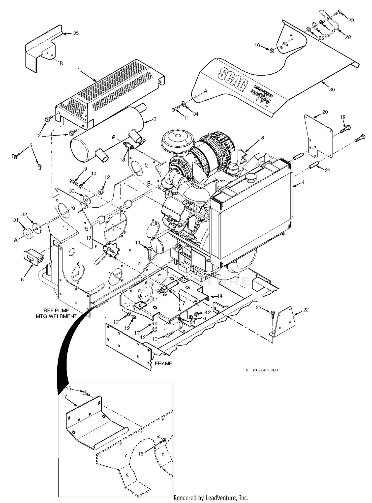 Engine & Attaching Parts - 31HP-EFI Kohler