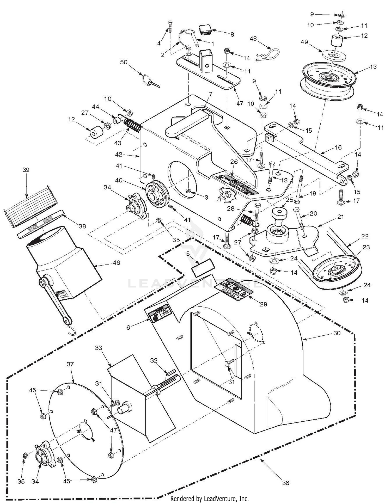 STT-61" / STTII-61" & SCZ-61"  Blower Housing Assembly