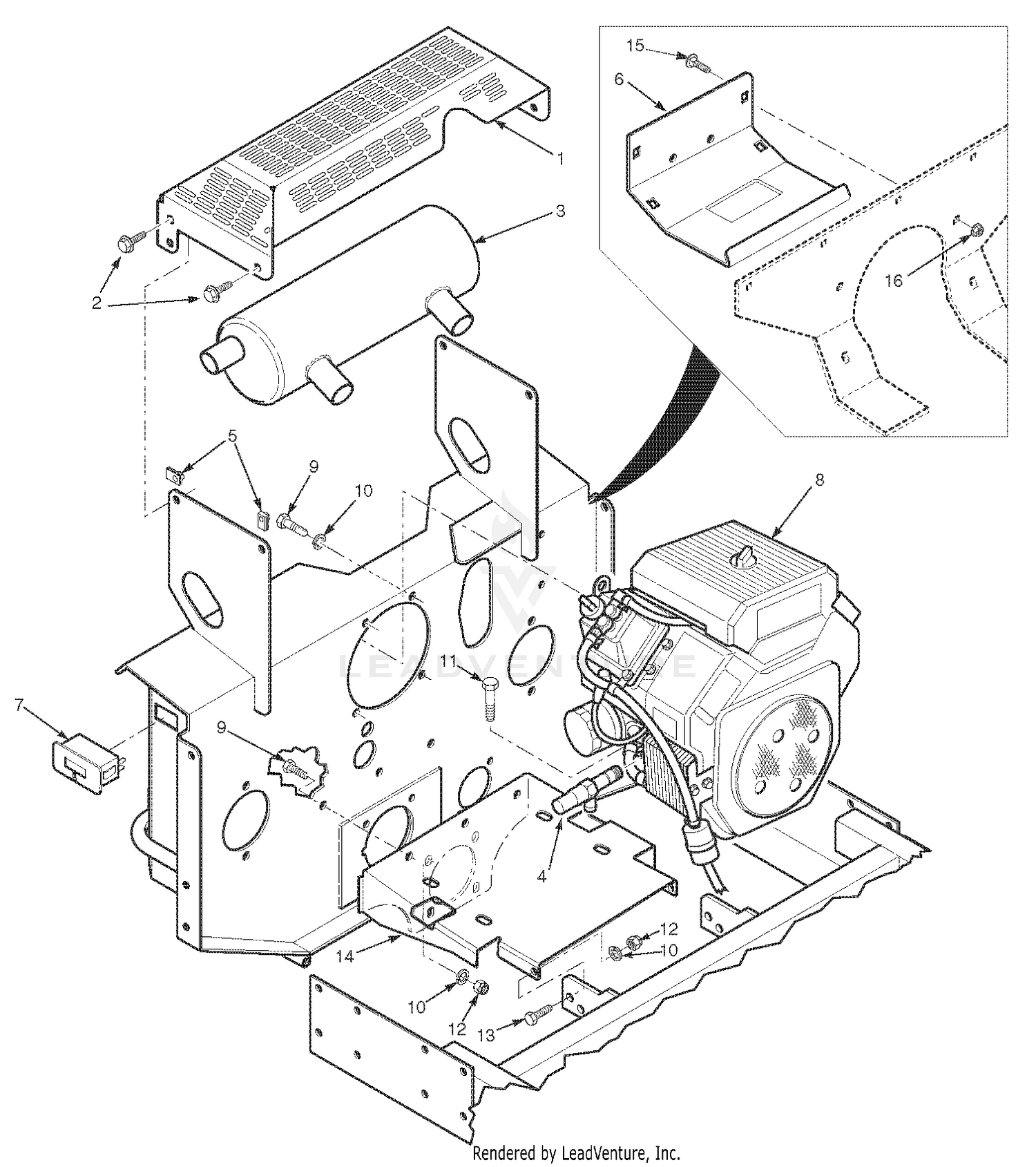 Engine And Attaching Parts - Kohler LP