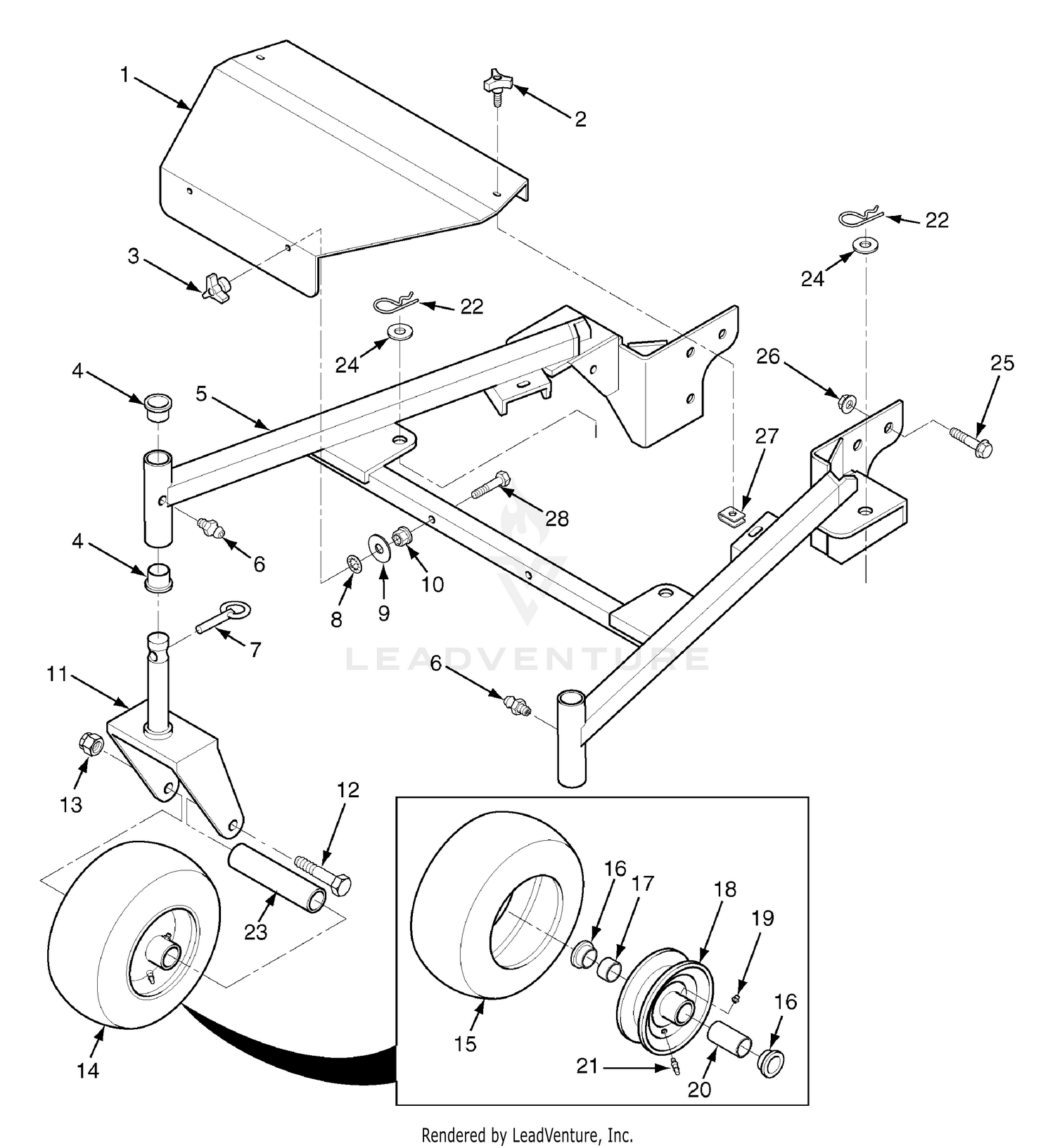 Deck Frame (*Large Frame)61"