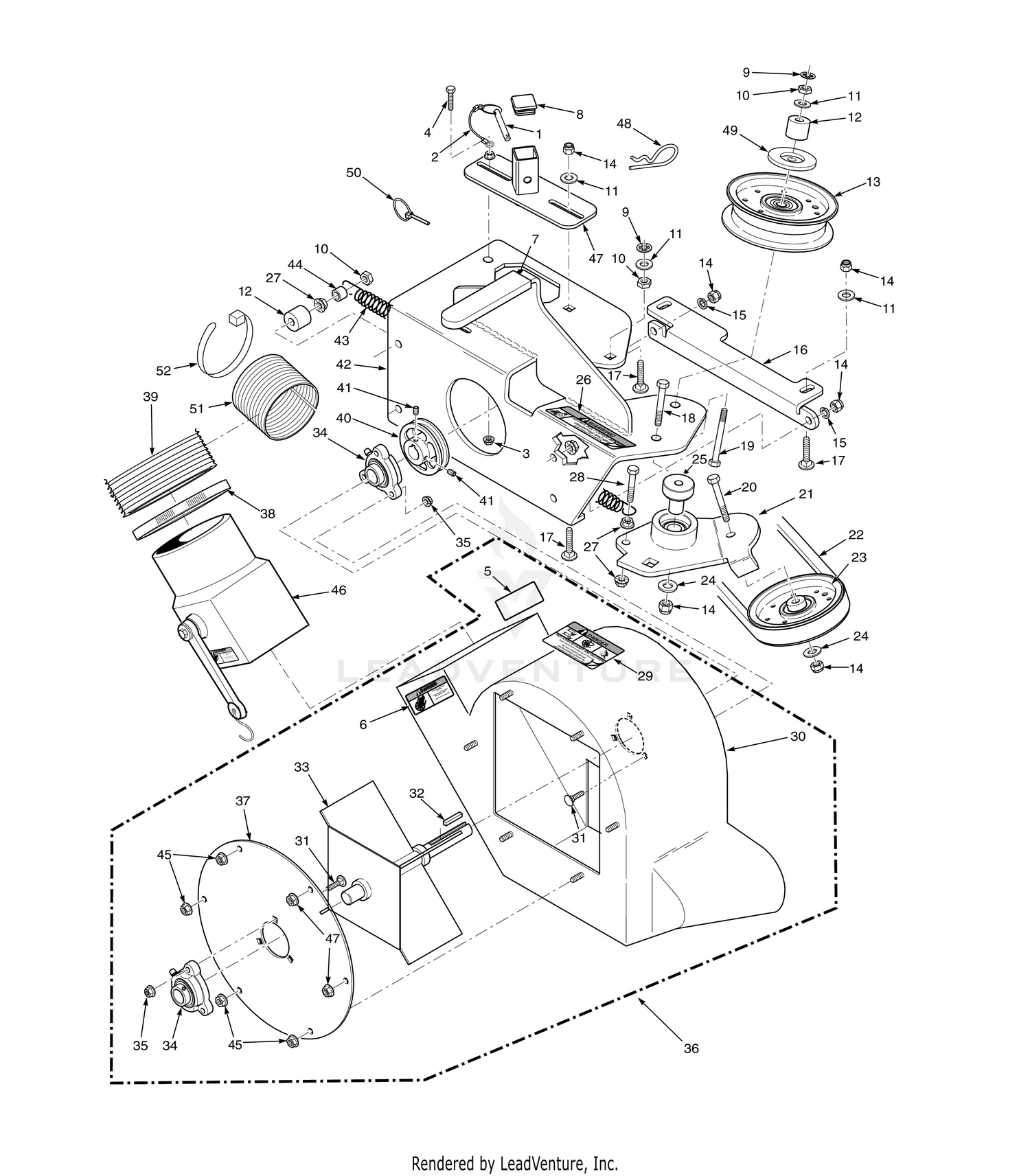 STC 48"/52" BLOWER HOUSING ASSEMBLY