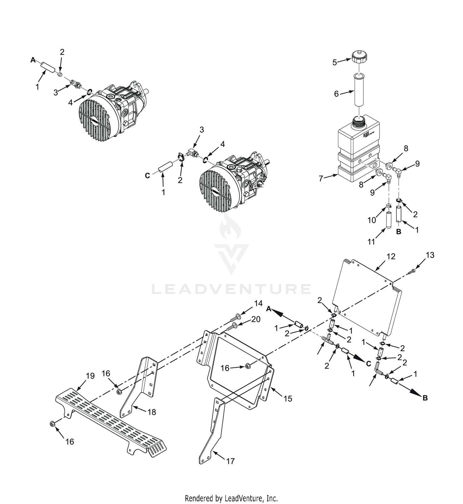 STTII HYDRAULIC SYSTEM - SINGLE CORE COOLER