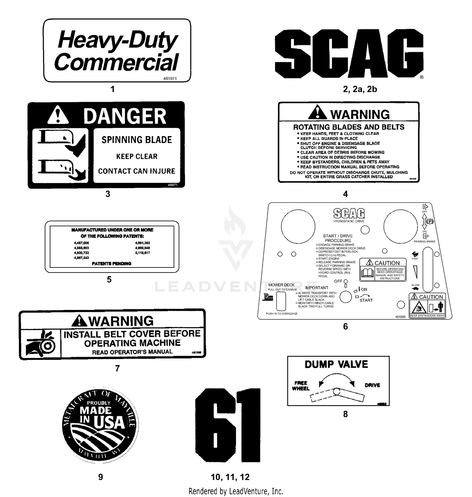 Replacement Decals & Information