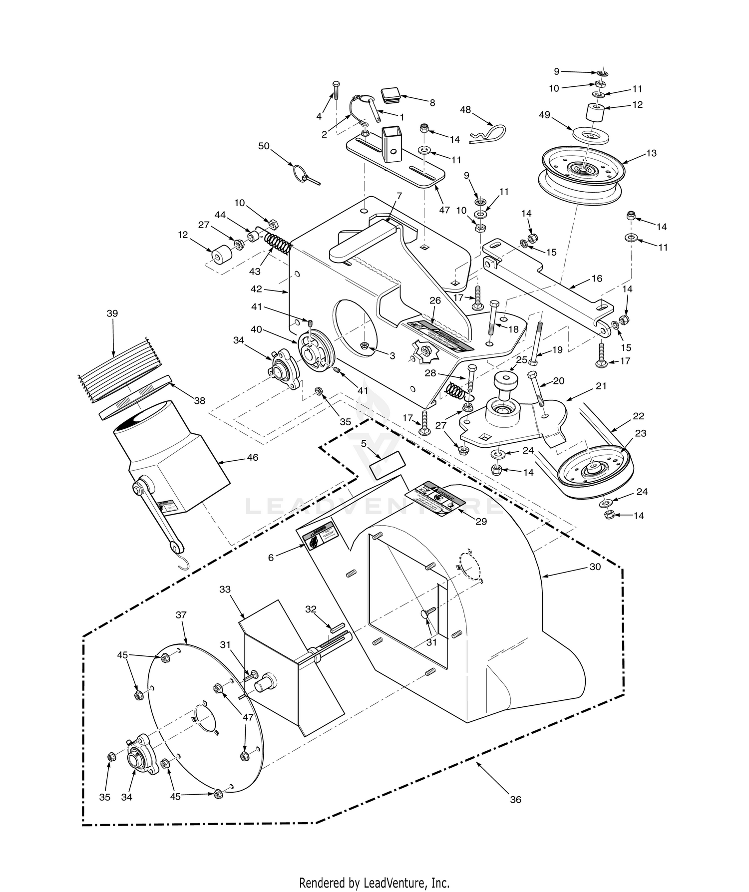 STT-61" / STTII-61" & SCZ-61" / SCZII-61" BLOWER HOUSING ASSEMBLY
