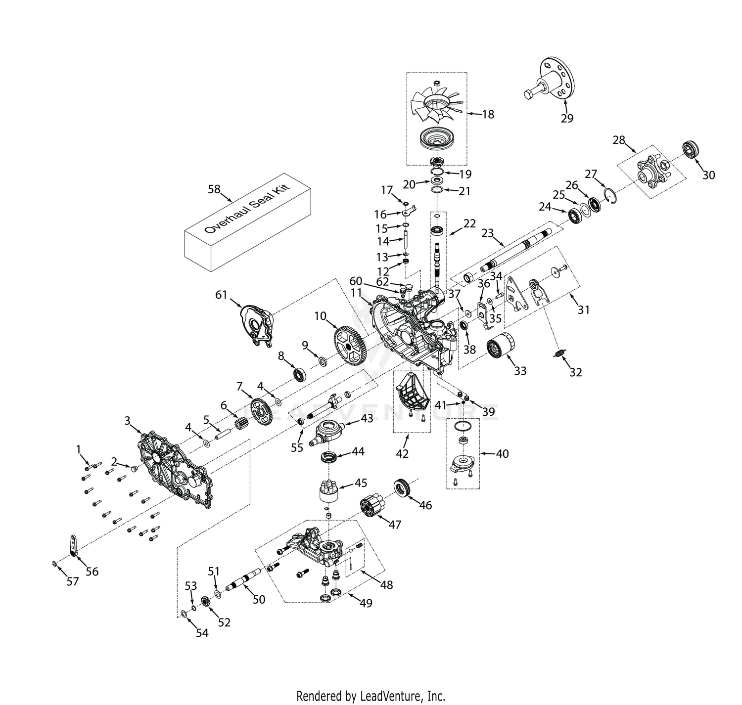 HYDRO-GEAR TRANSAXLE (ZT-3100 61")