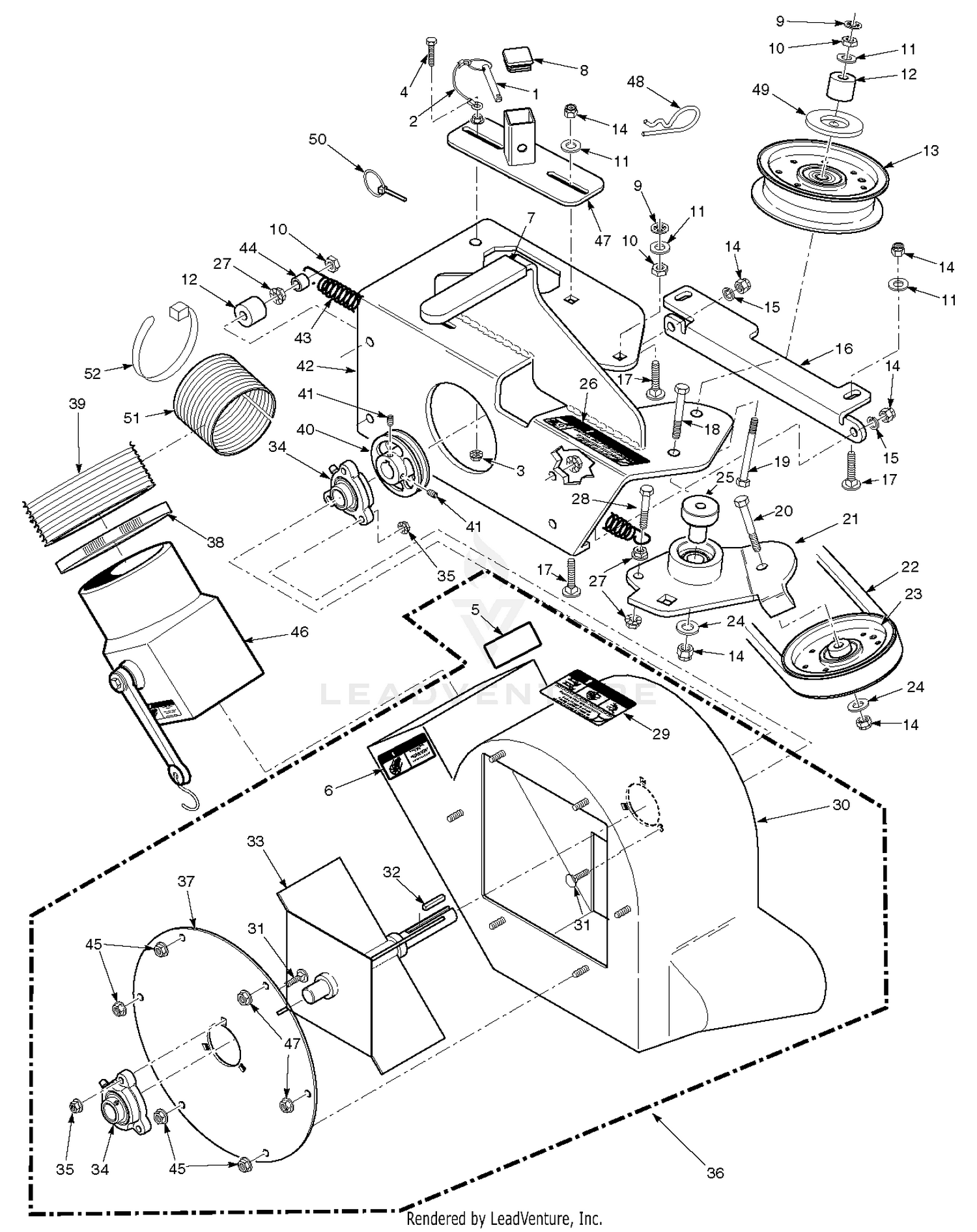 GC48" & 52" Blower Housing Assembly