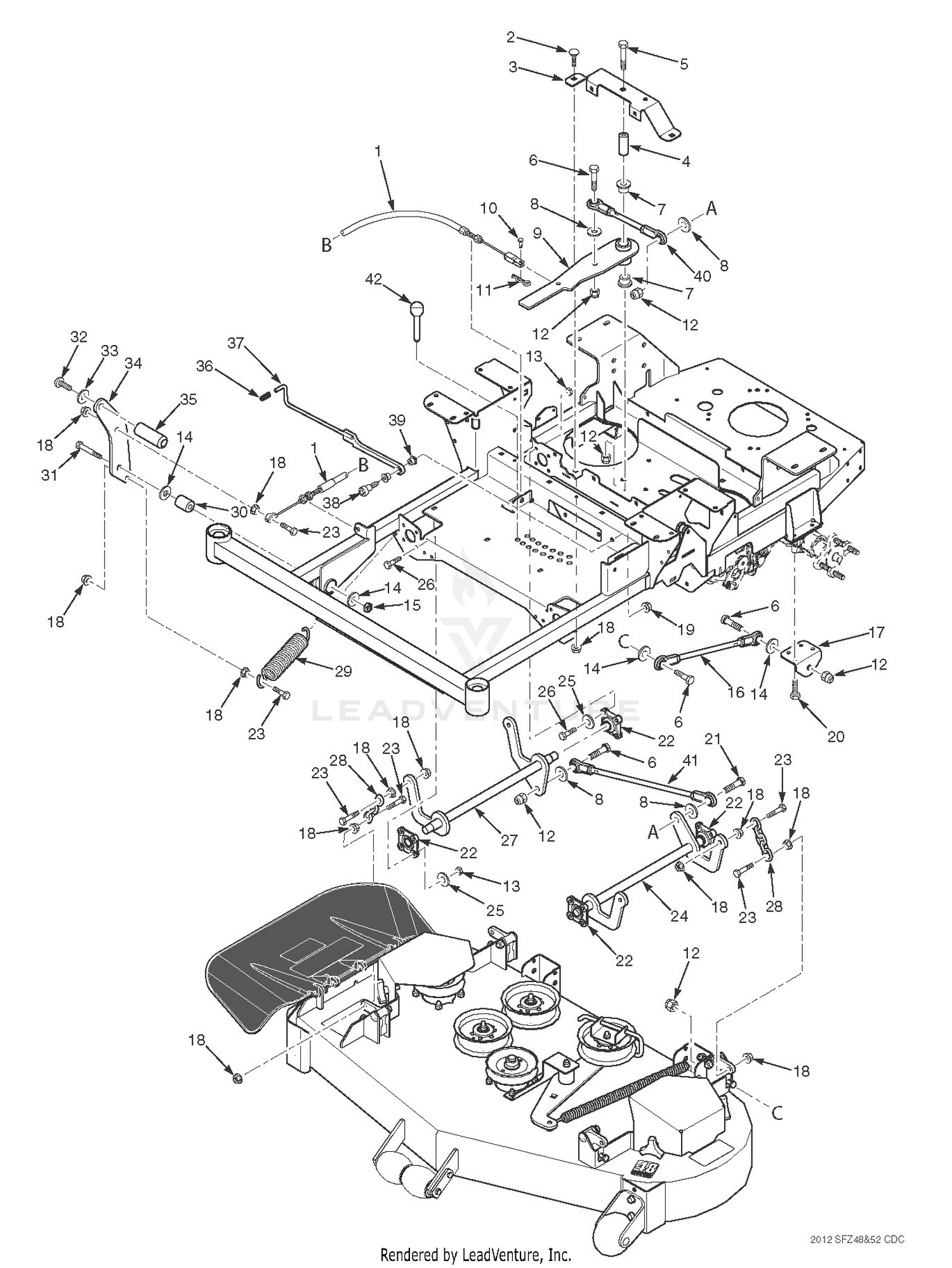 Cutter Deck Controls - SFZ48 & SFZ52