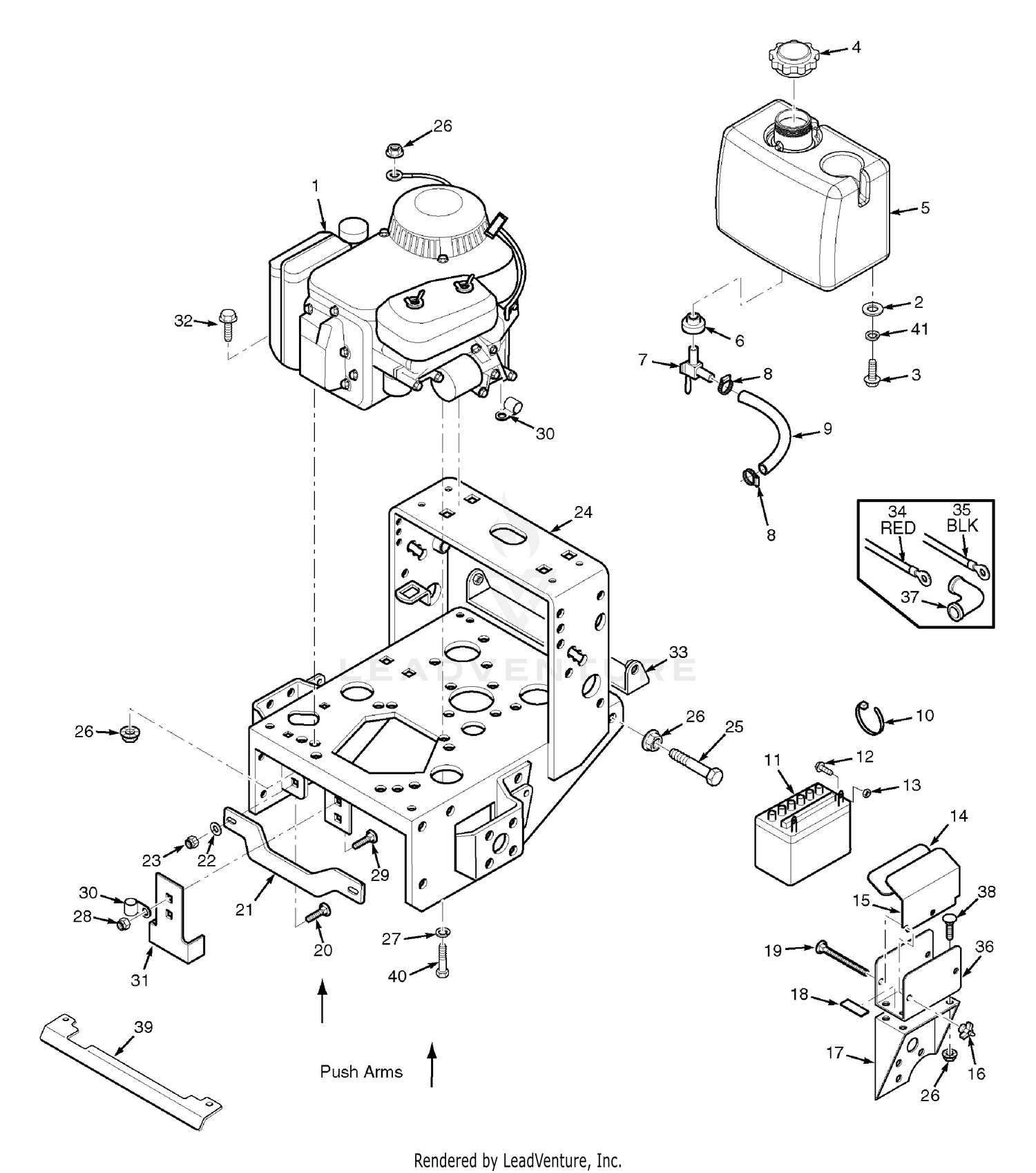 Engine Deck - Electric Start (SWZU-21KAE)