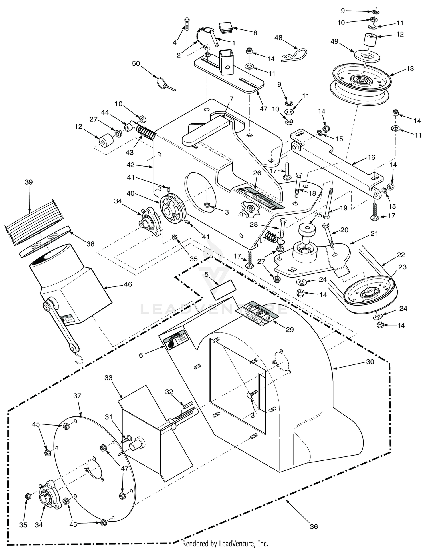 STT-61" / STTII-61" & SCZ-61" BLOWER HOUSING ASSEMBLY