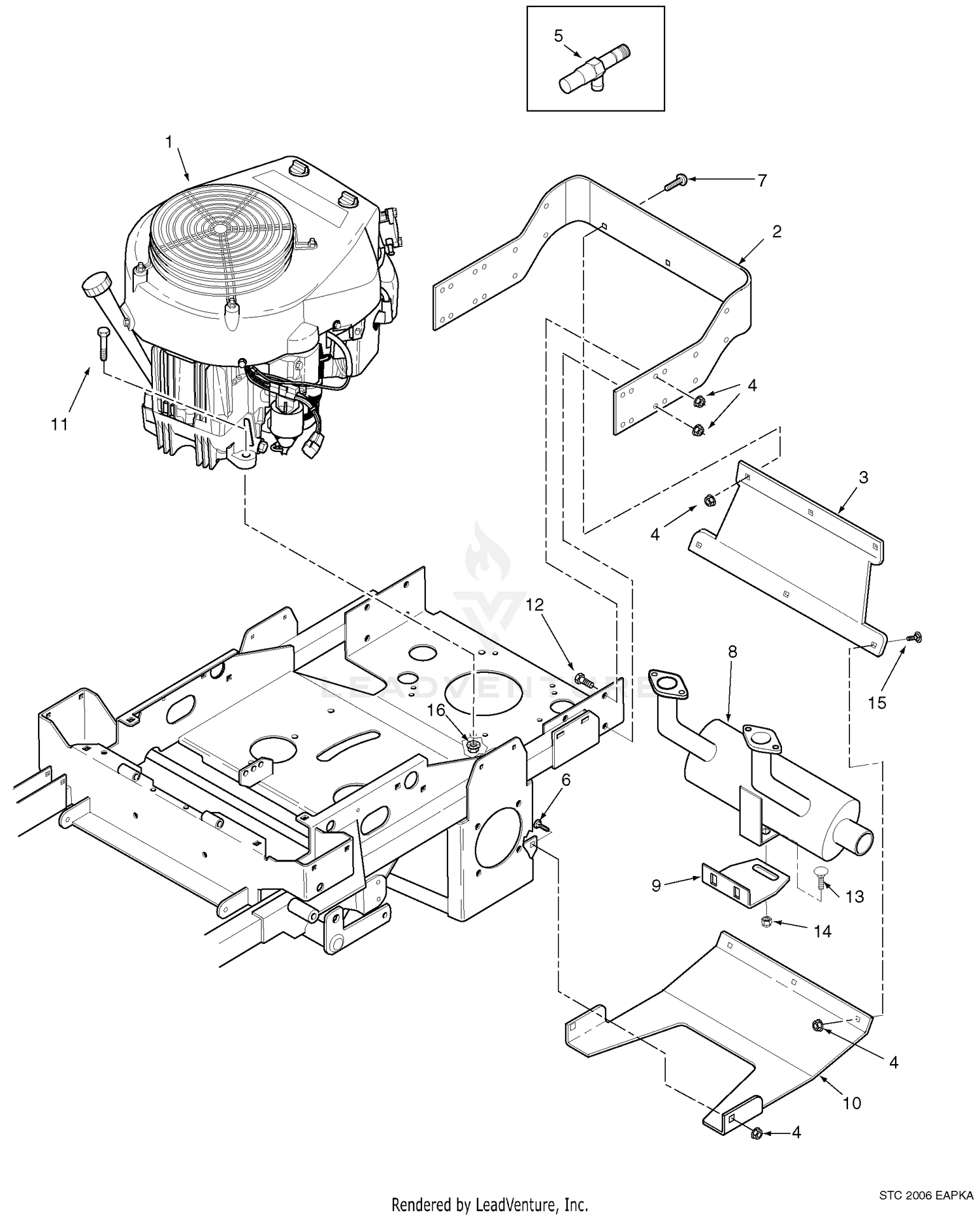 Engine And Attaching Parts (Kawasaki & Kohler)