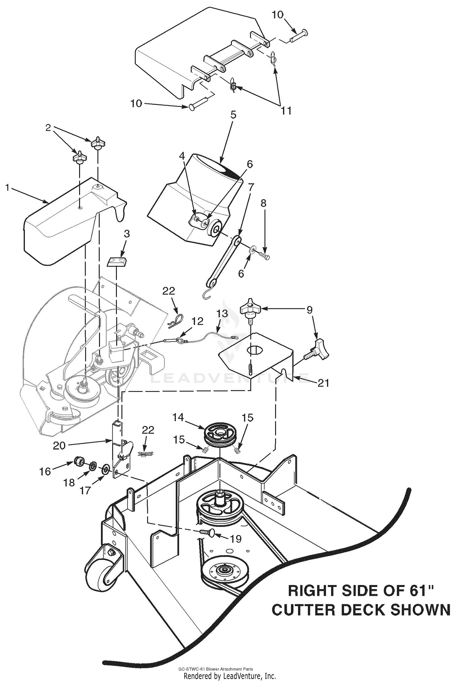 61" Blower Mounting Components