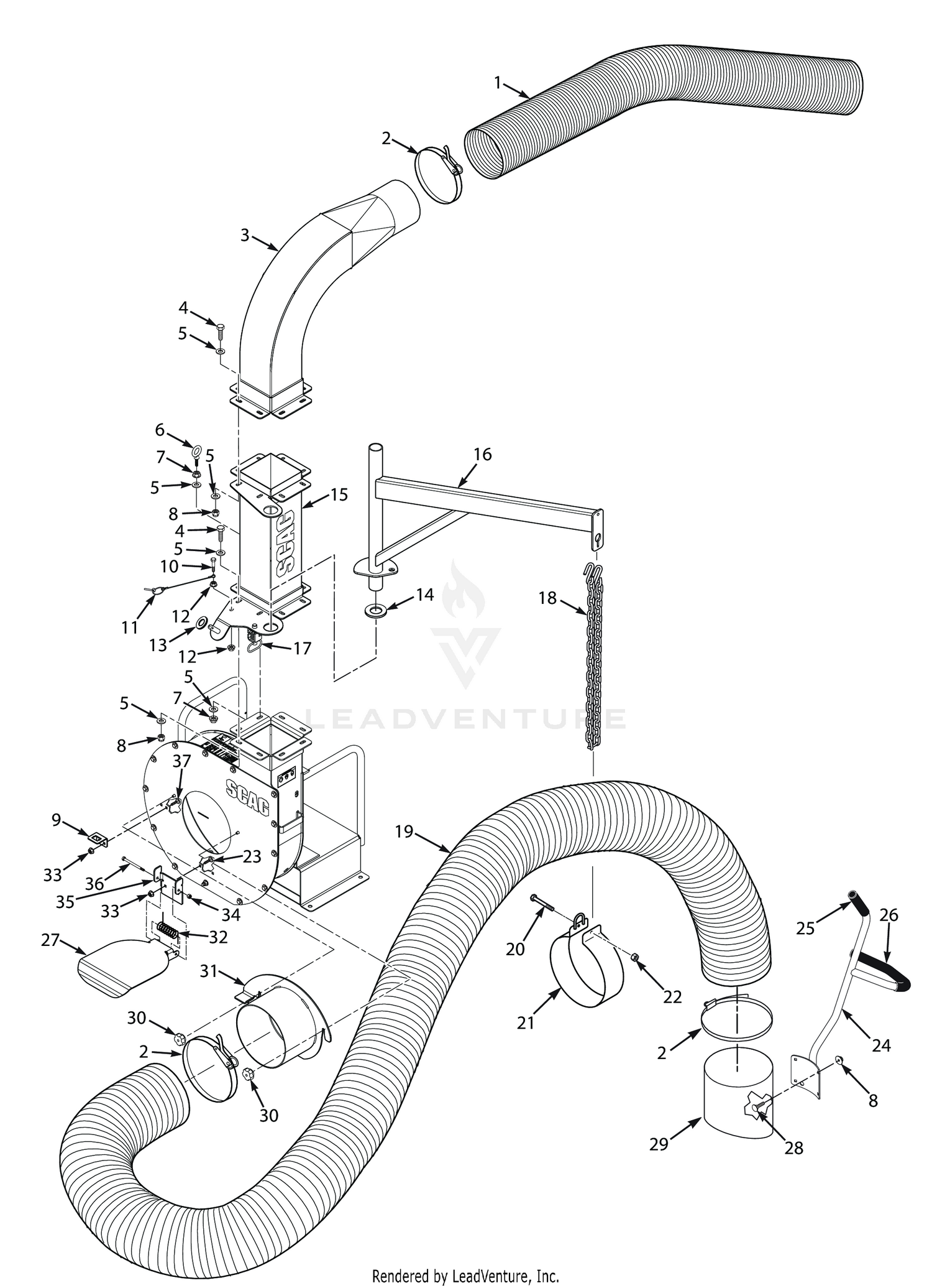 INTAKE AND DISCHARGE ASSEMBLY