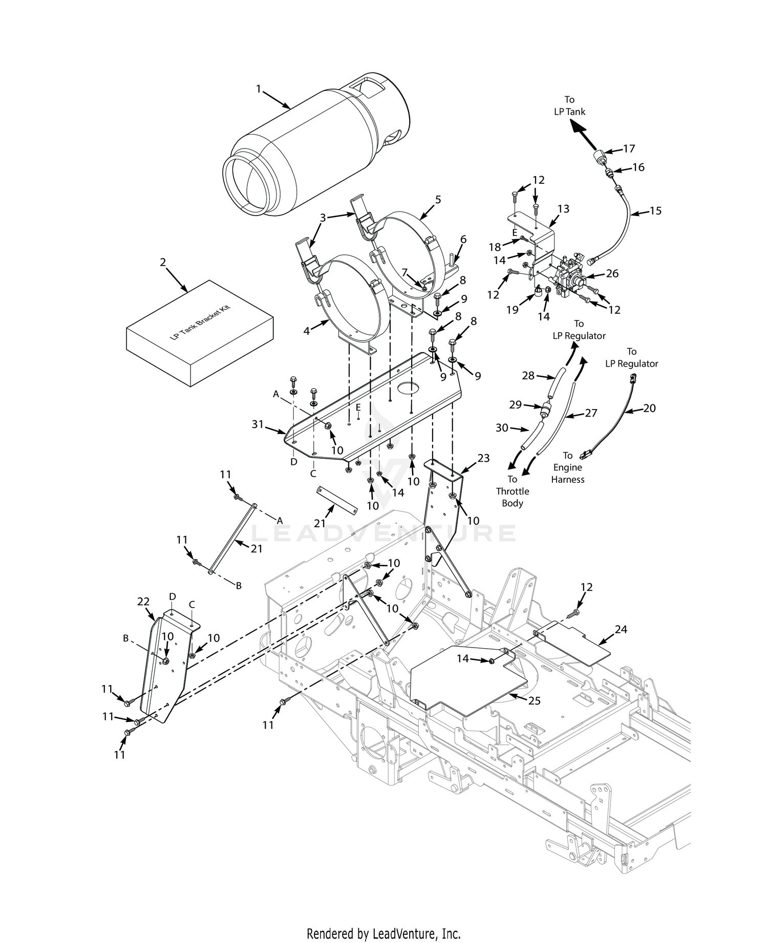 STTII FUEL SYSTEM - KOHLER 25CH-LP-EFI